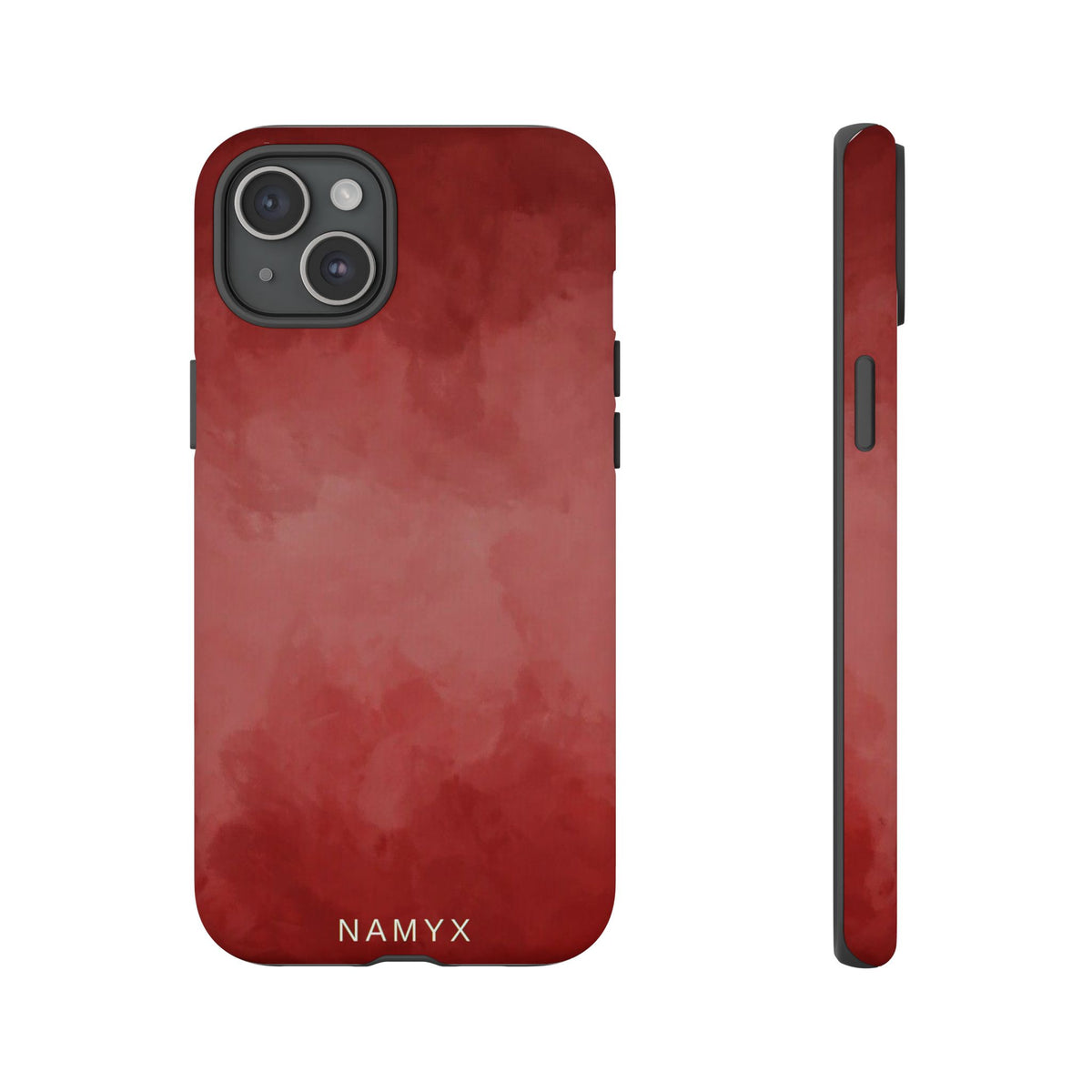 Red Watercolor Tough Phone Case — Durable Protective iPhone Cover