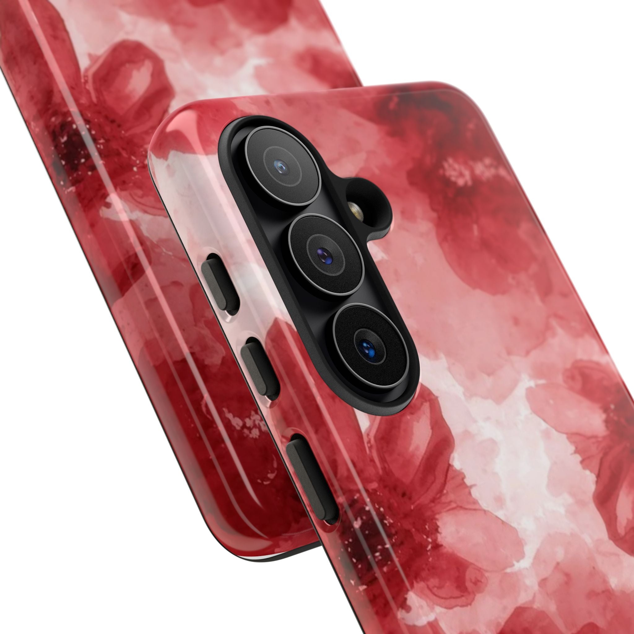 Floral Red Watercolor Tough Phone Case