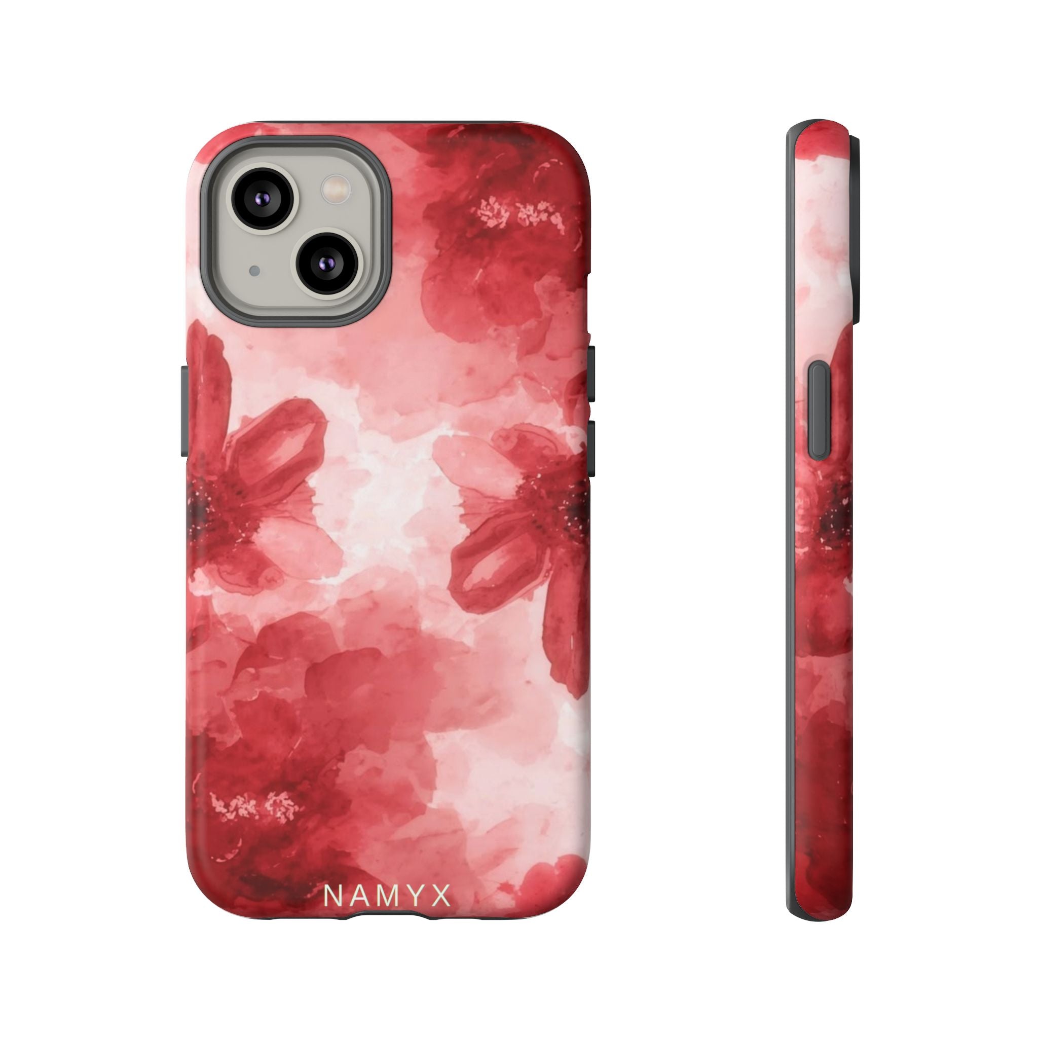Floral Red Watercolor Tough Phone Case