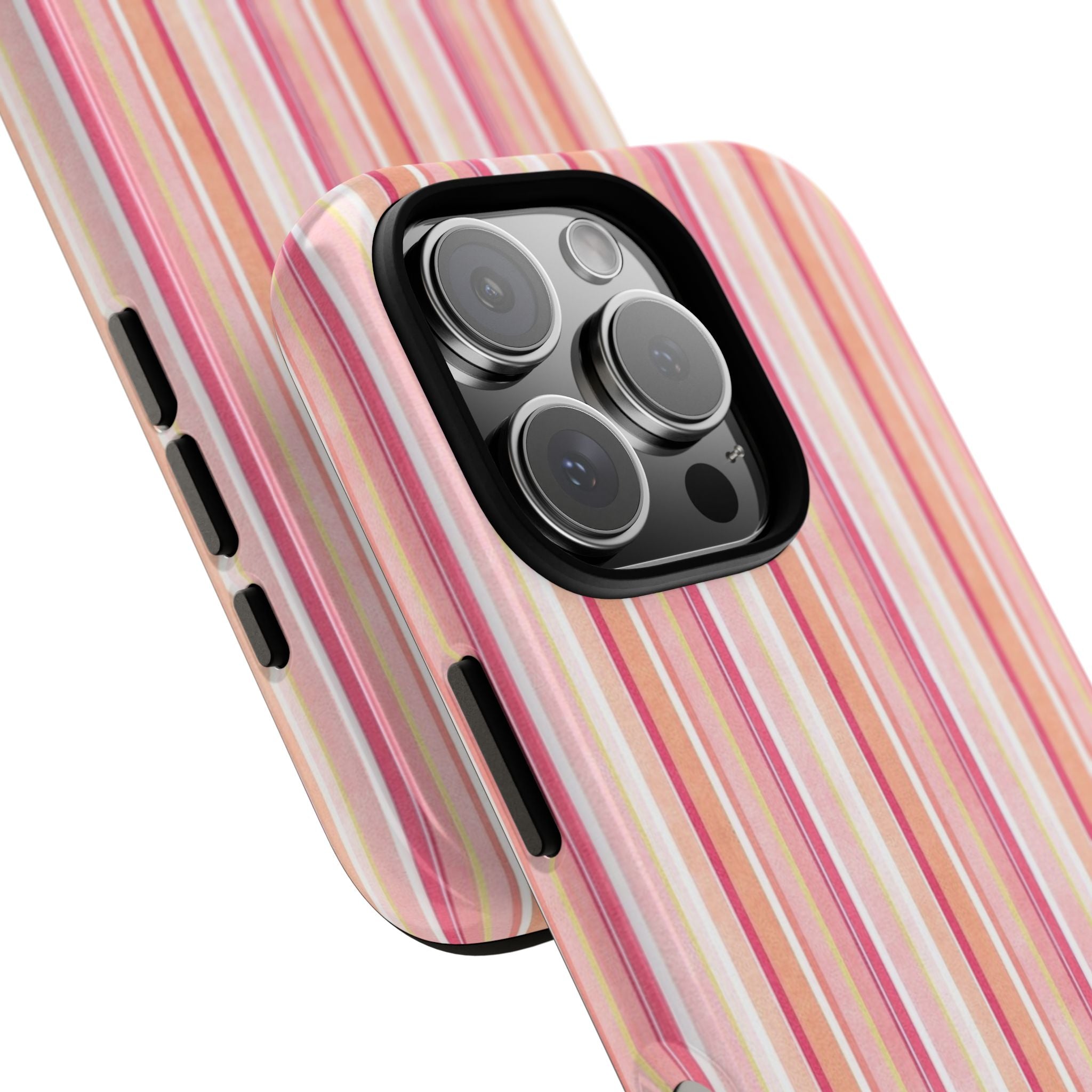 Pink Vintage Stripe Tough Phone Case