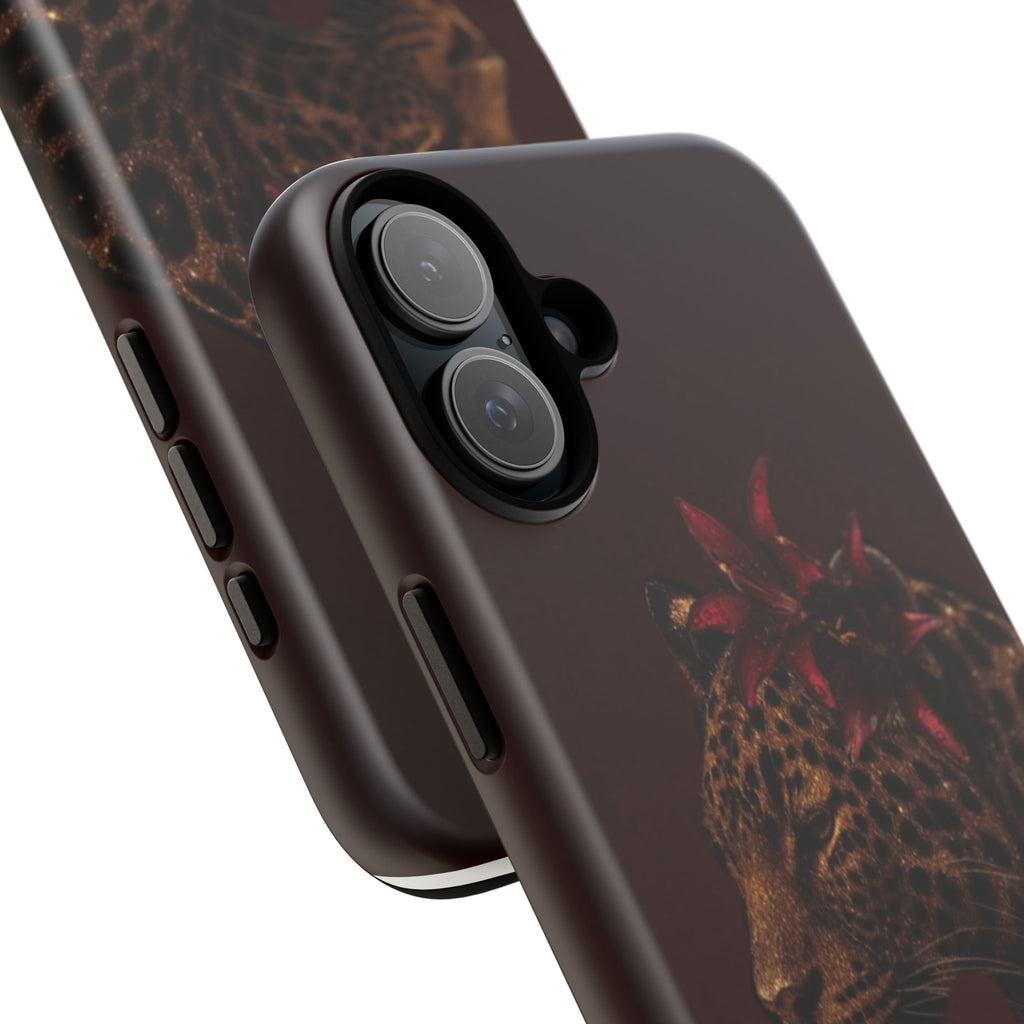 Leopard Floral Tough Phone Case