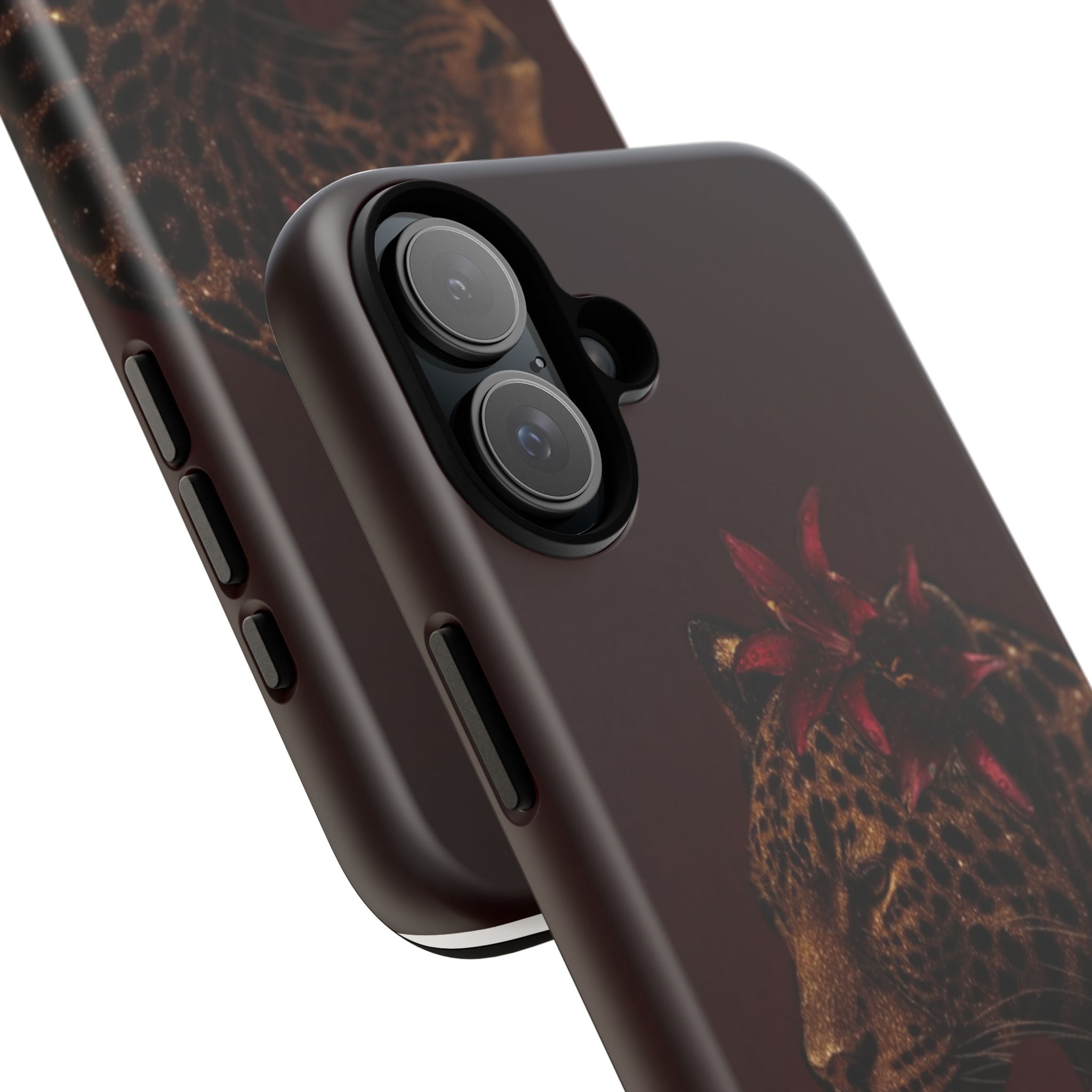 Leopard Floral Tough Phone Case
