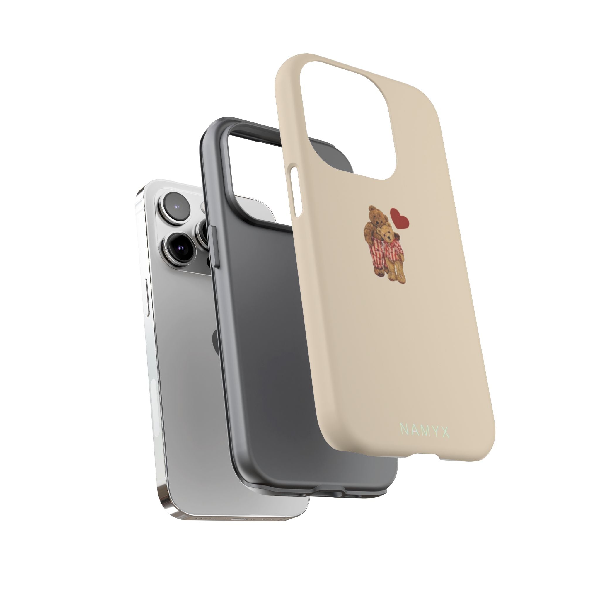 Teddy Heart Phone Case — Cute Vintage Plush Bear Protective iPhone Case