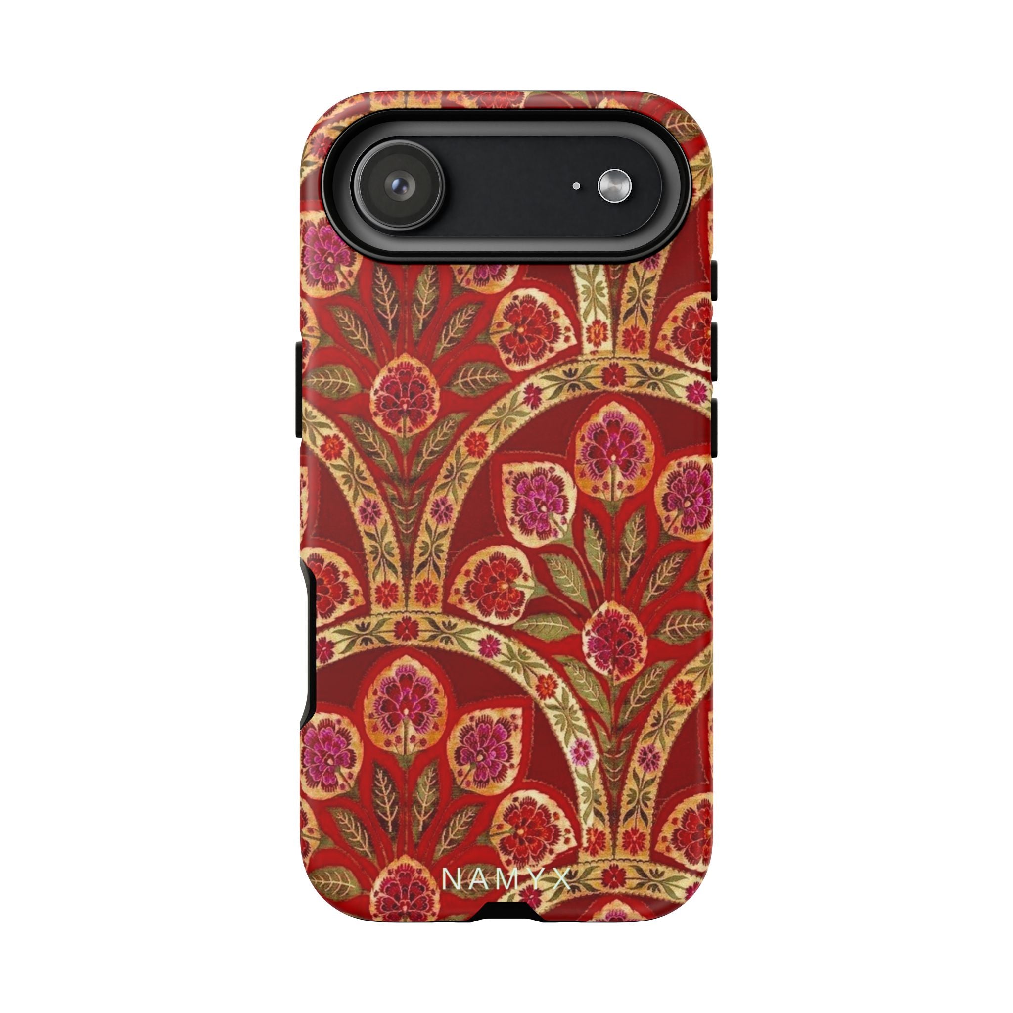 Floral Paisley Tough Phone Case — Red Gold Vintage Pattern
