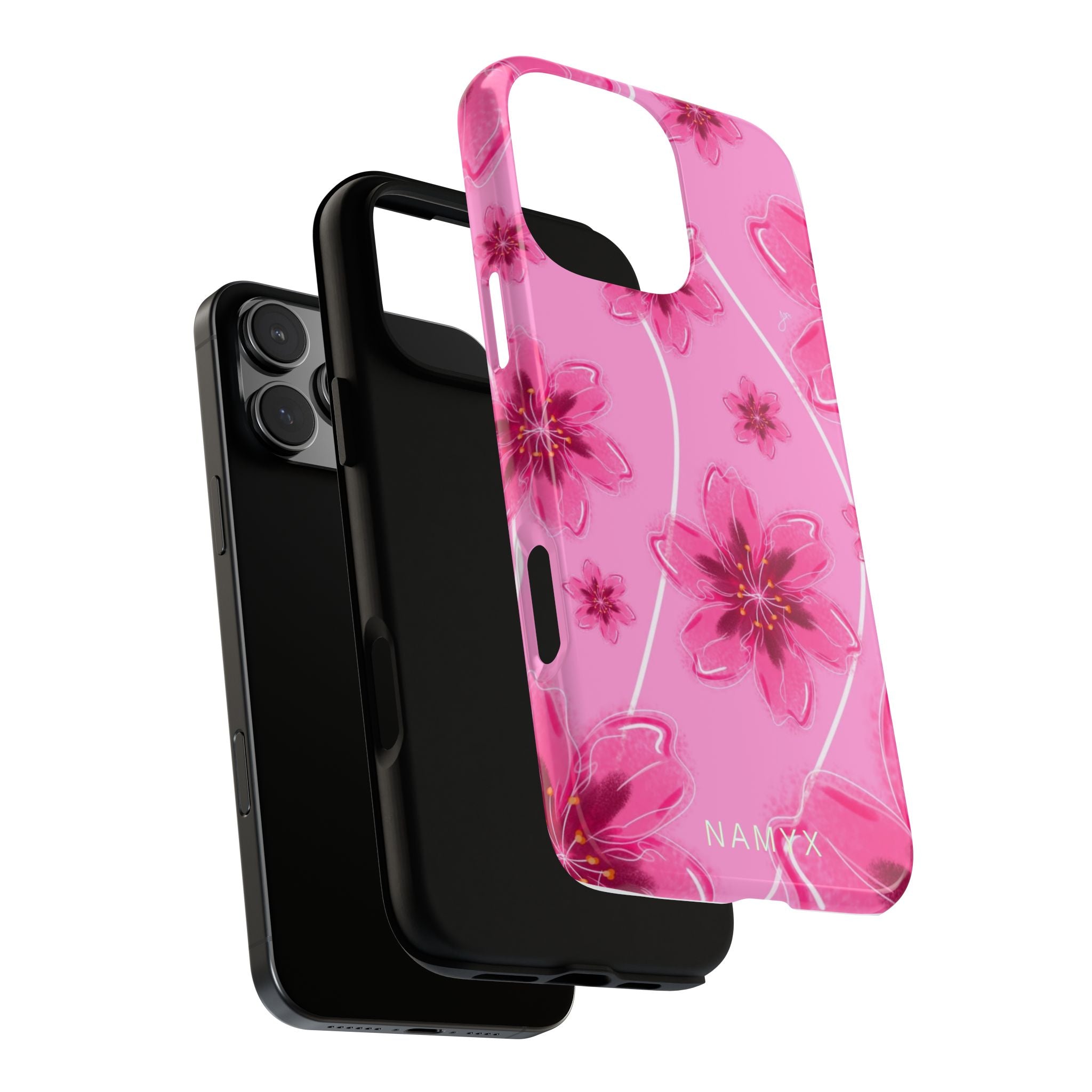 Pink Cherry Blossom Tough Phone Case — Floral Protective Cover