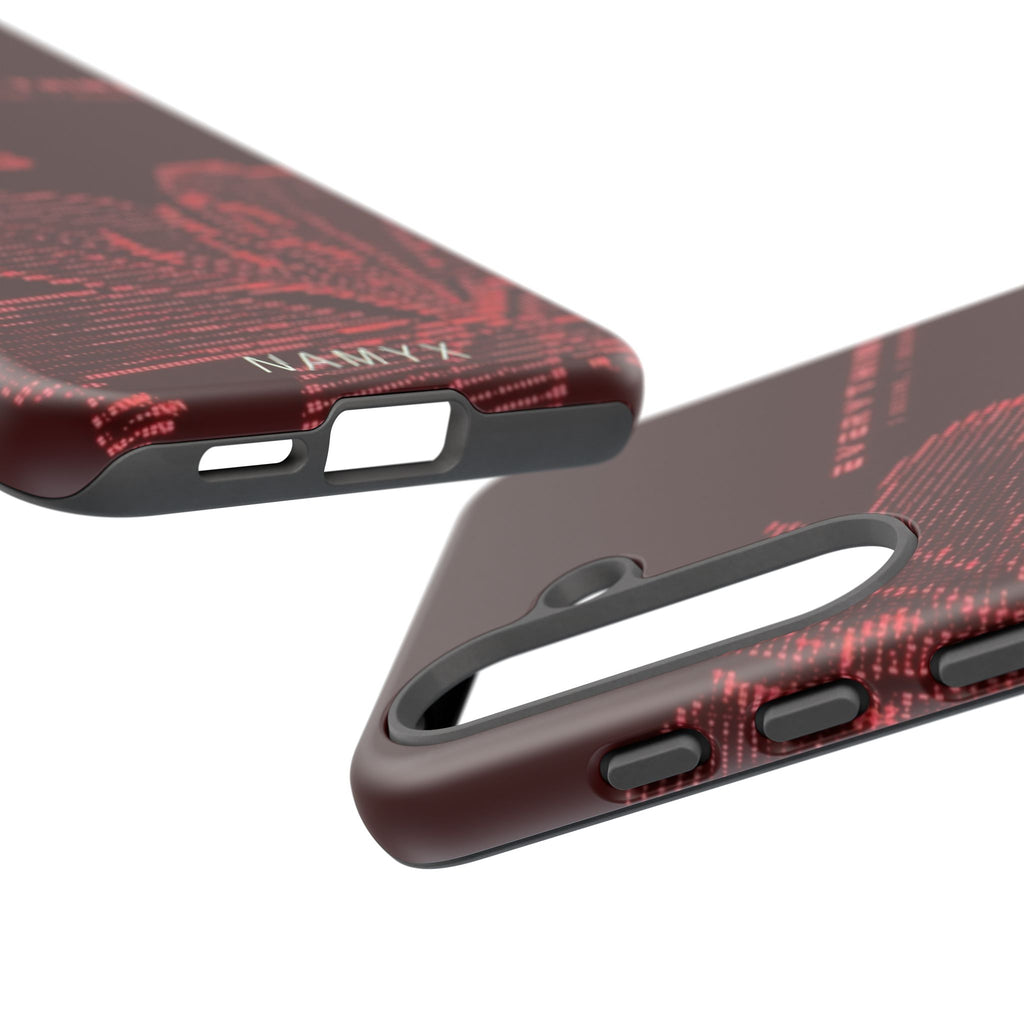 Floral Tough Phone Case — 'Everything' Burgundy Protective Cover