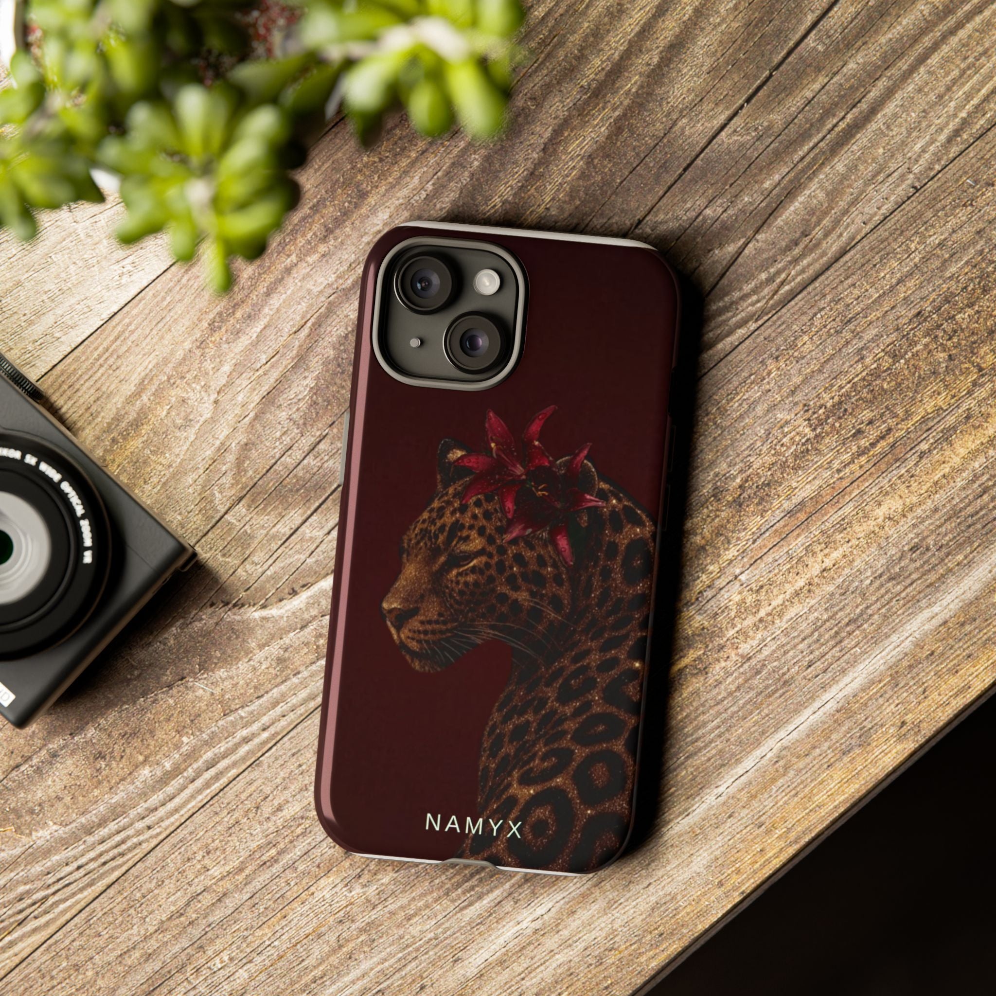 Leopard Floral Tough Phone Case