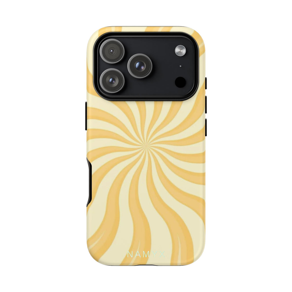 Phone Case — Retro Yellow Swirl Tough Protective Cover