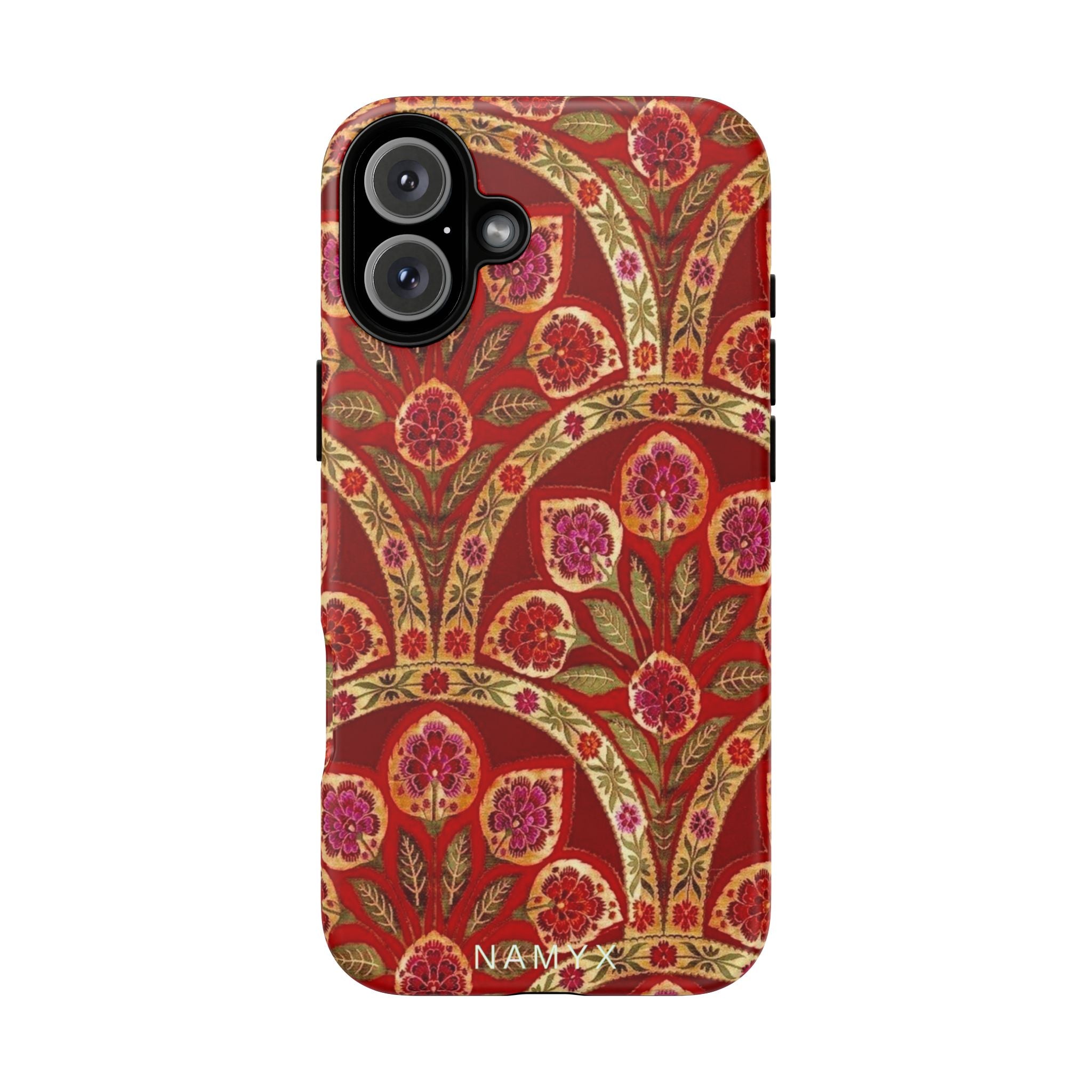 Floral Paisley Tough Phone Case — Red Gold Vintage Pattern