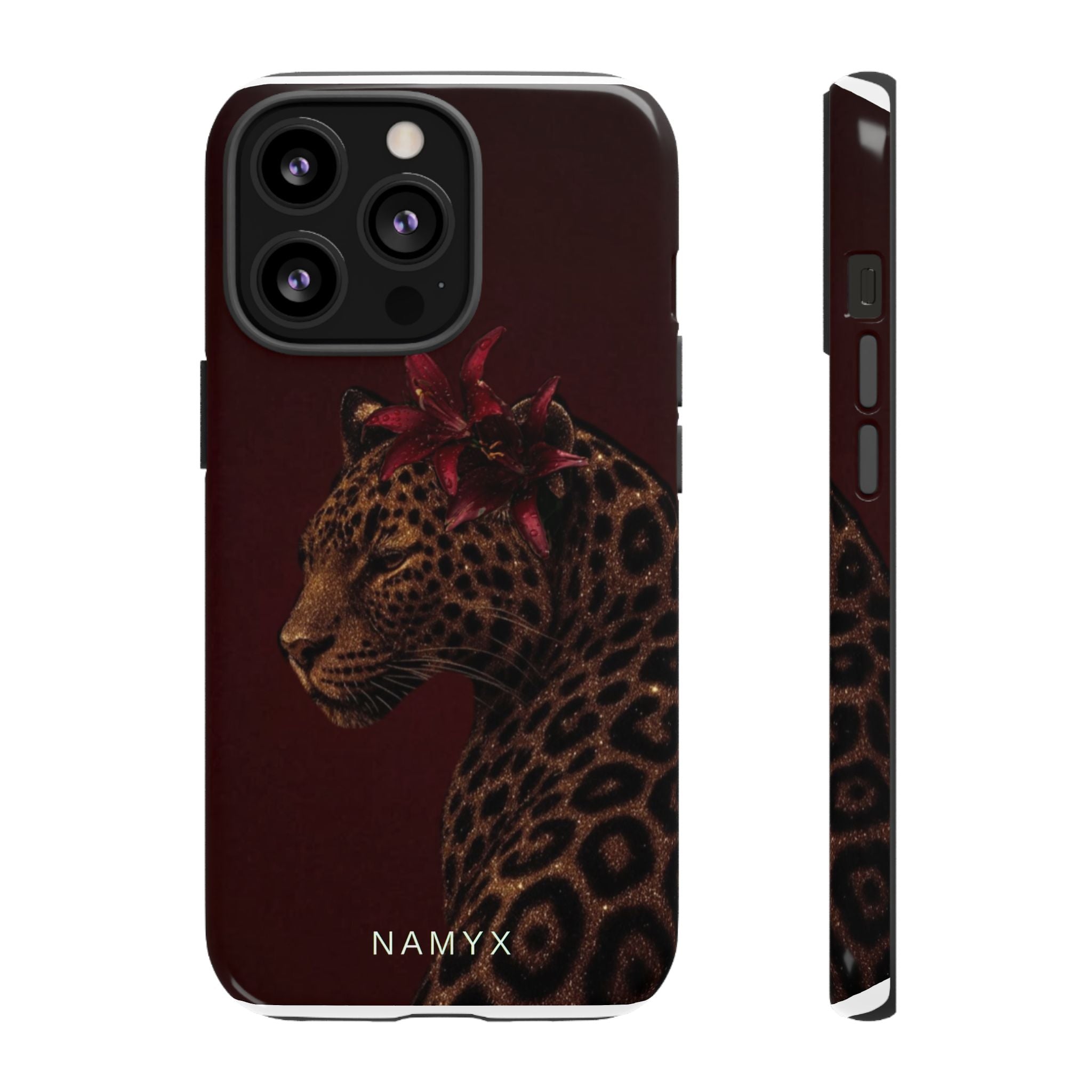 Leopard Floral Tough Phone Case