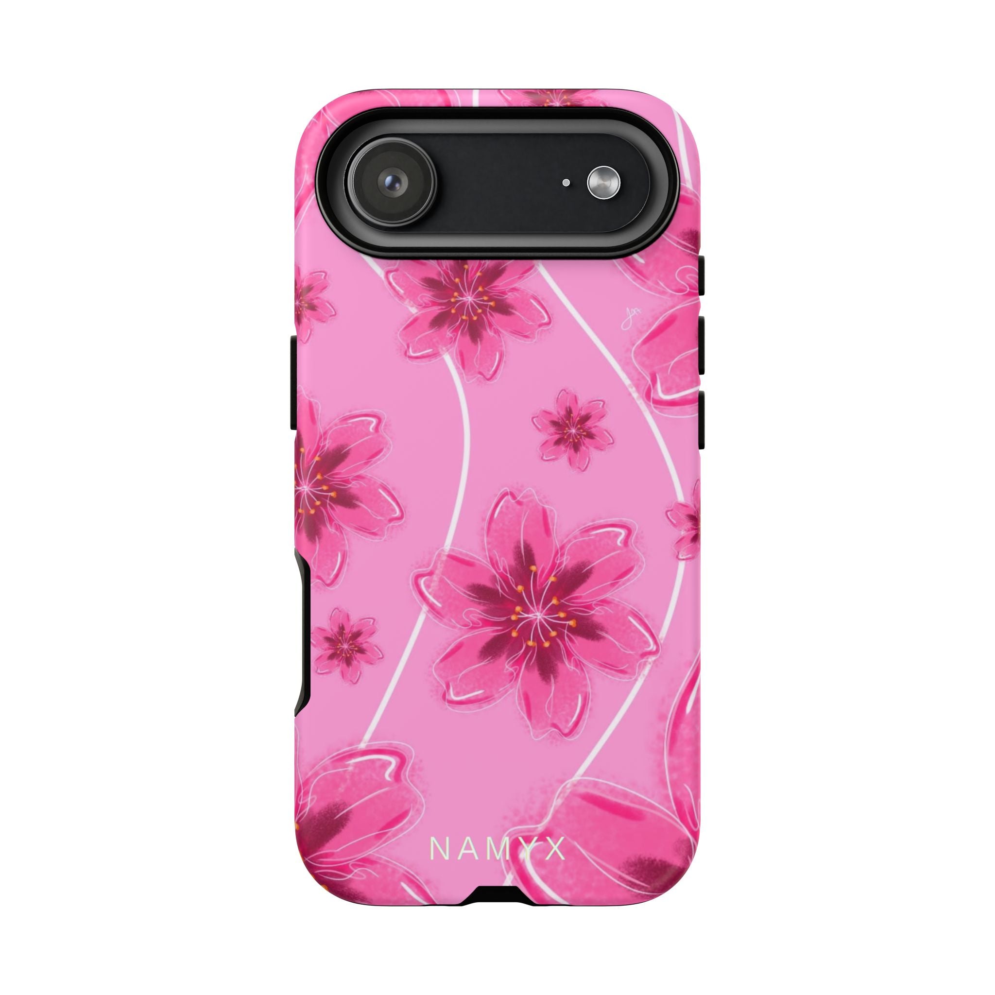Pink Cherry Blossom Tough Phone Case — Floral Protective Cover