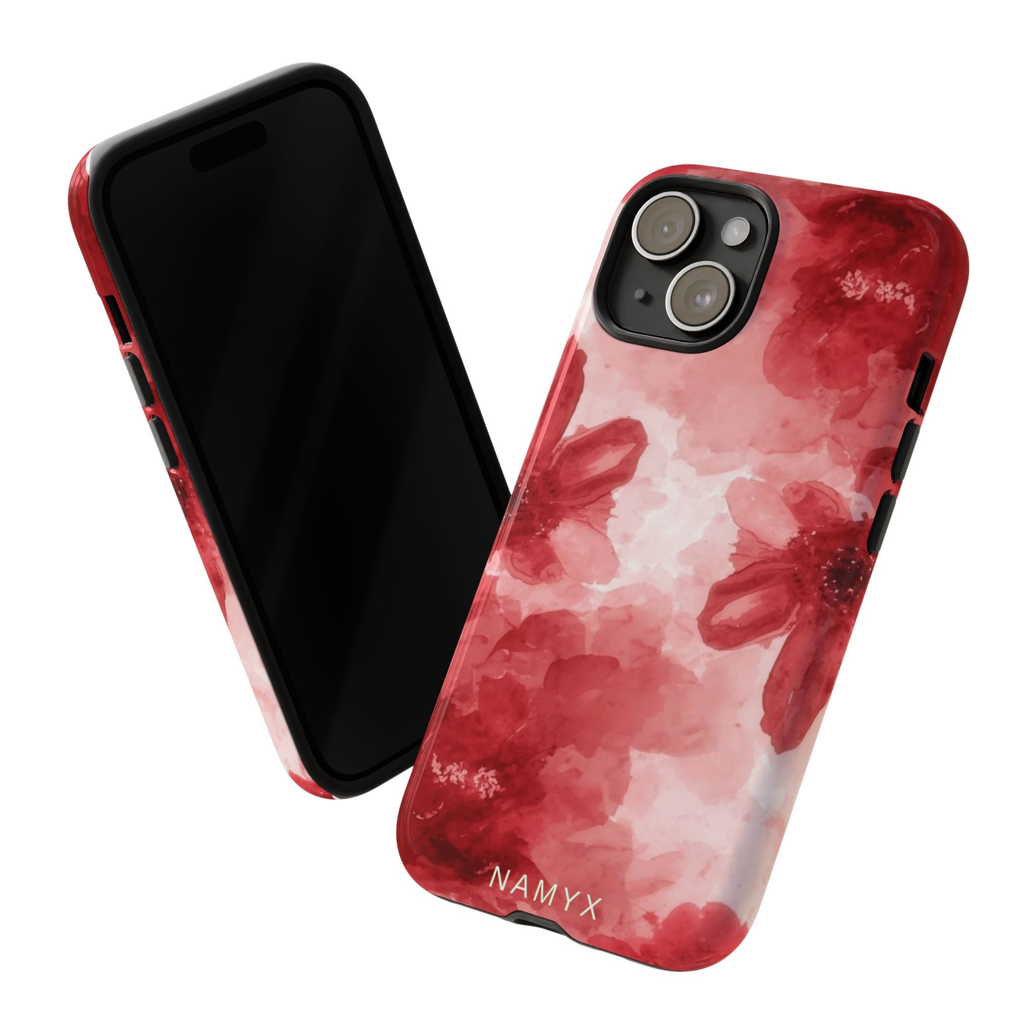 Floral Red Watercolor Tough Phone Case