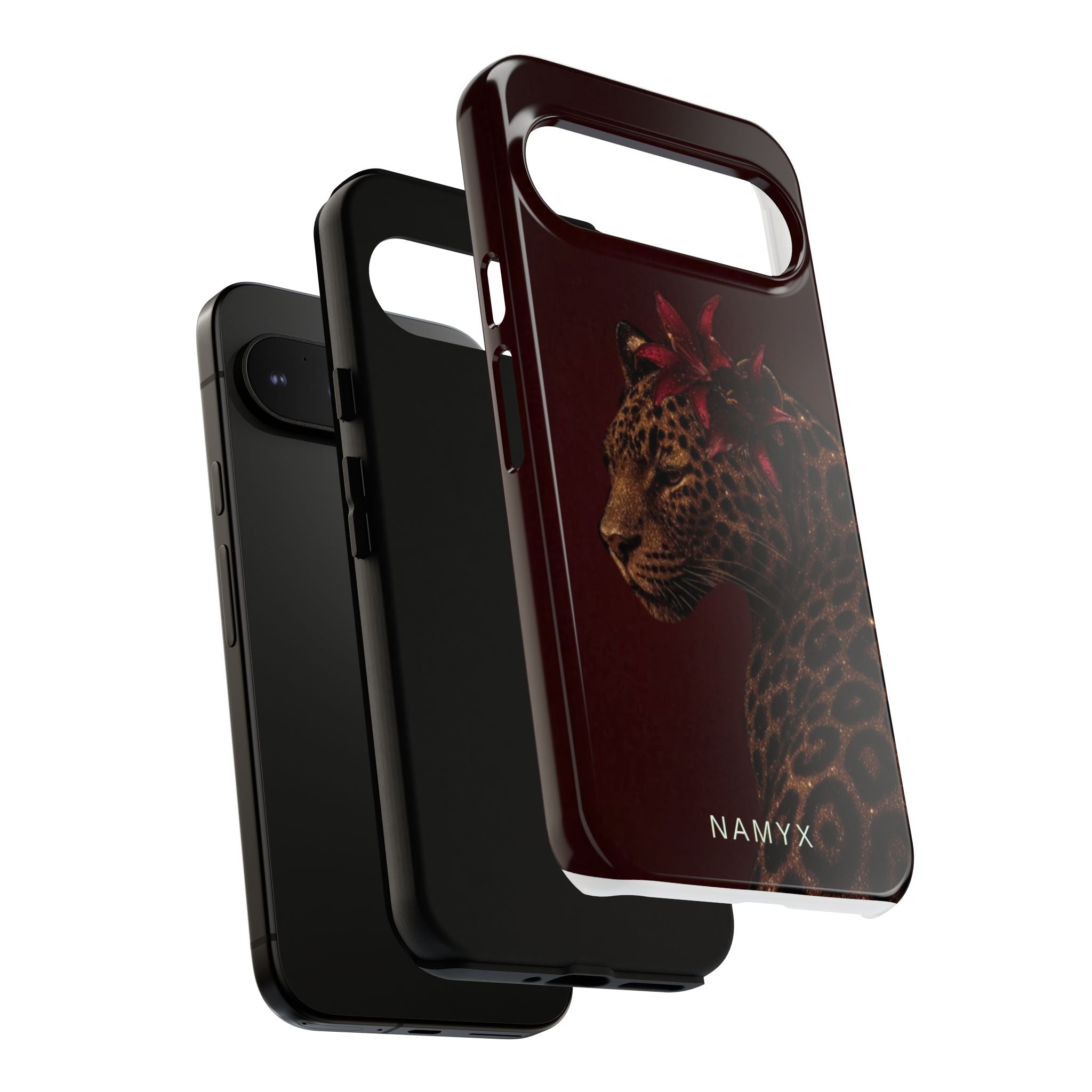 Leopard Floral Tough Phone Case