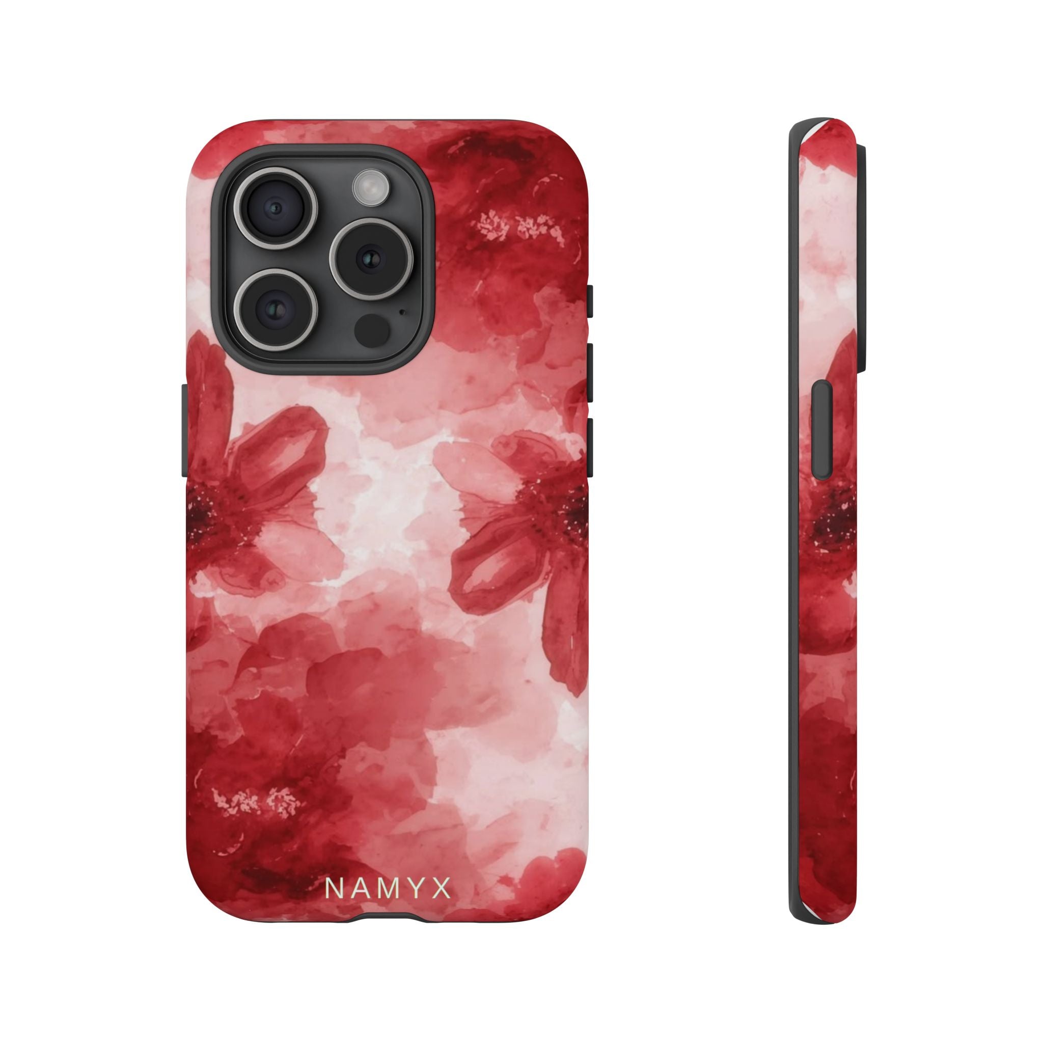 Floral Red Watercolor Tough Phone Case