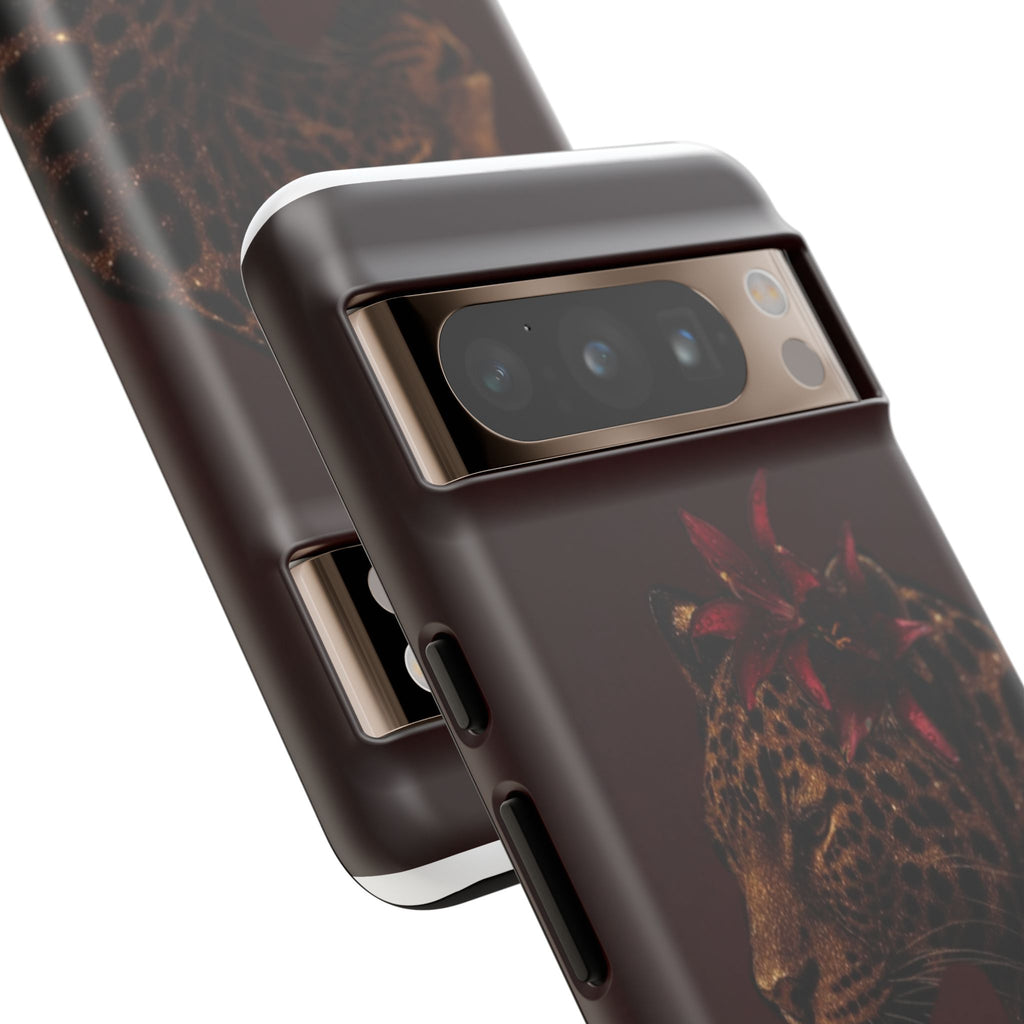 Leopard Floral Tough Phone Case
