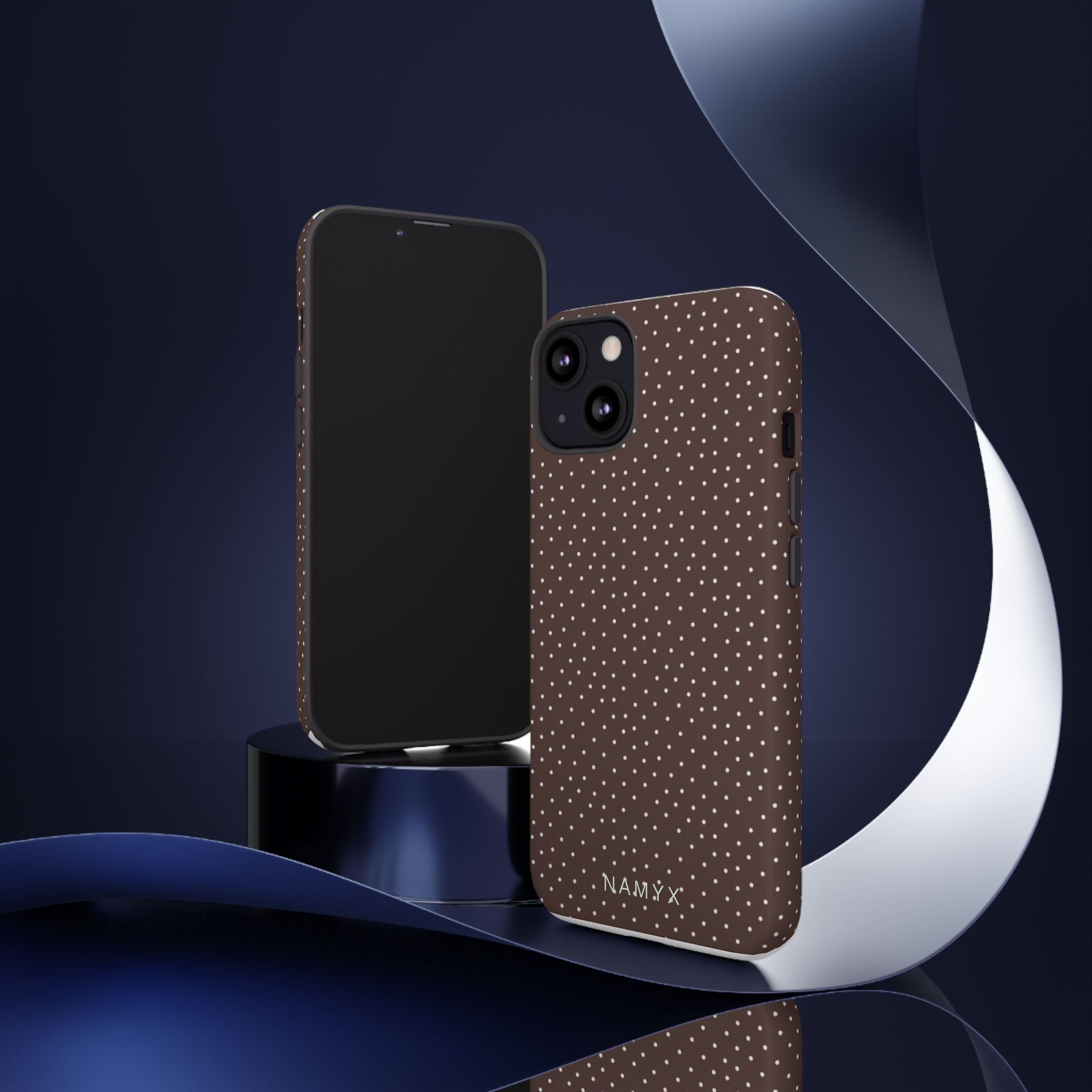 Brown Polka Dot Tough Phone Case - Slim Protective iPhone Cover