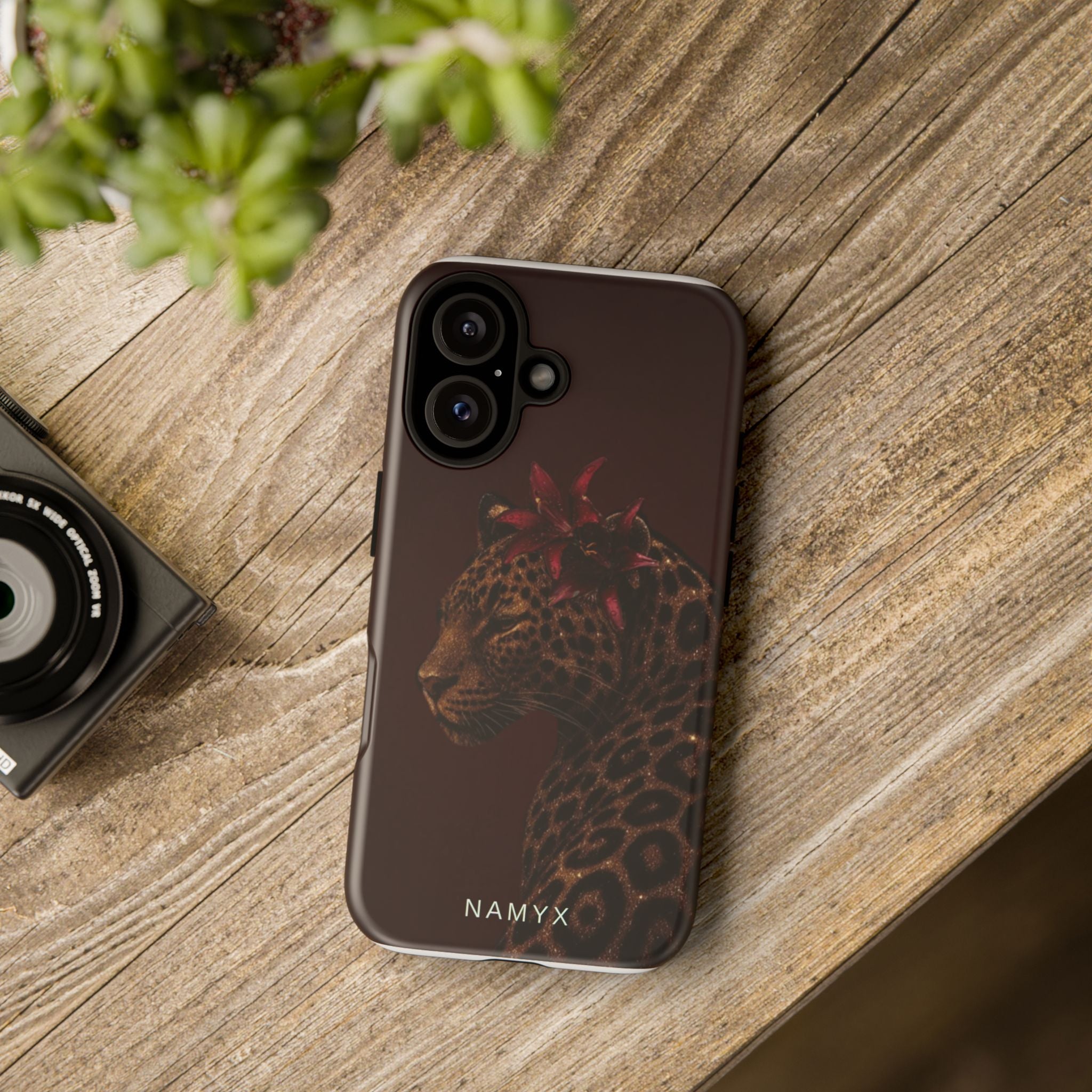 Leopard Floral Tough Phone Case