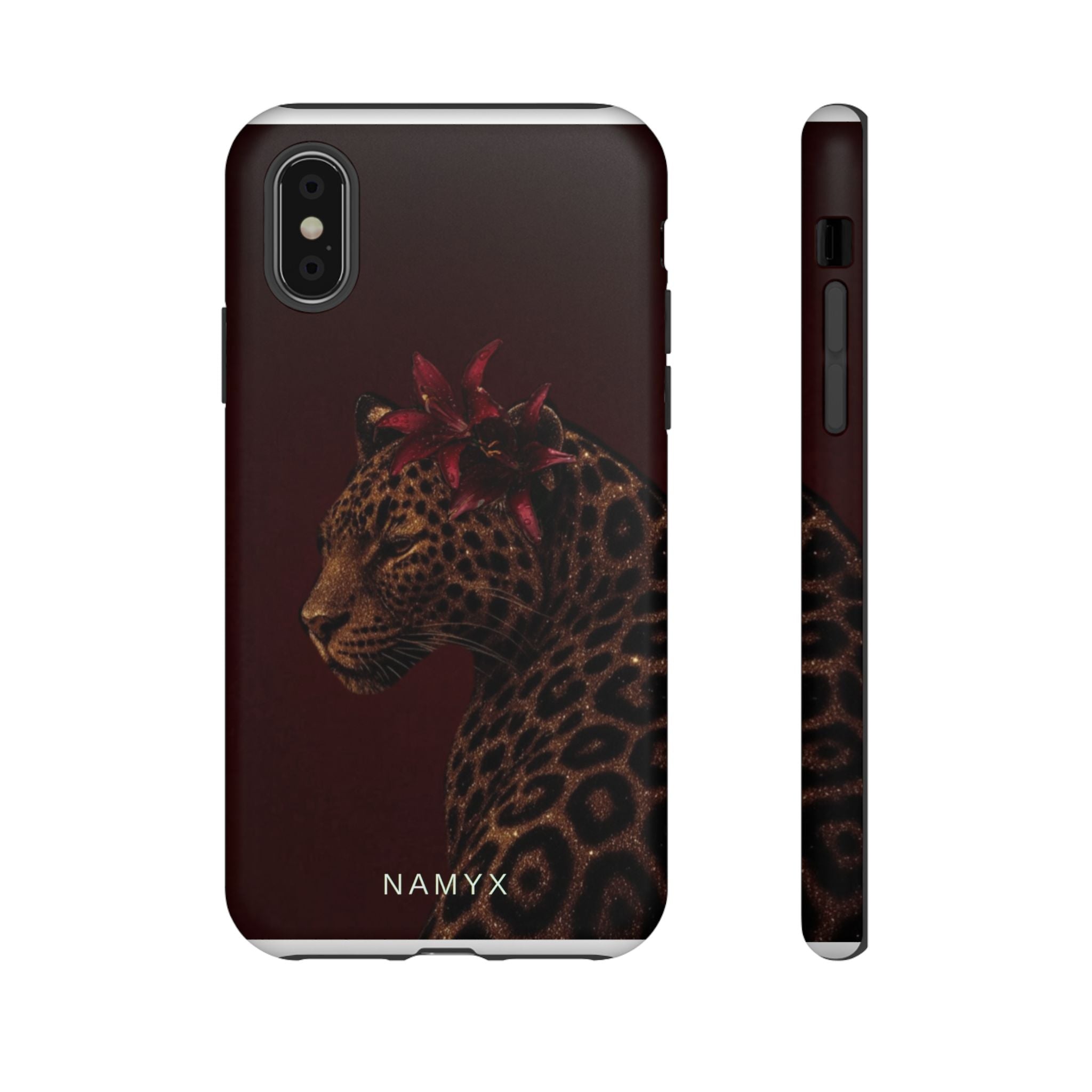 Leopard Floral Tough Phone Case
