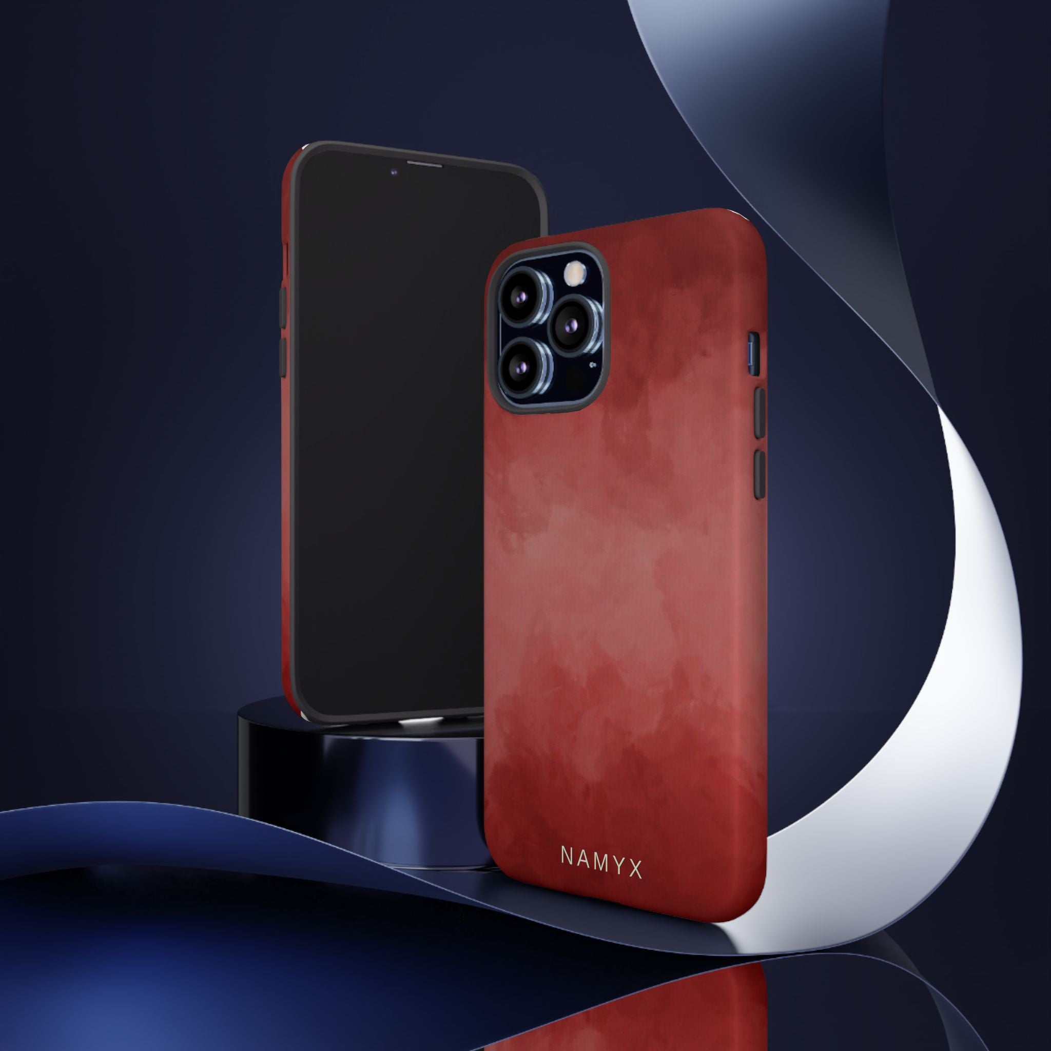 Red Watercolor Tough Phone Case — Durable Protective iPhone Cover