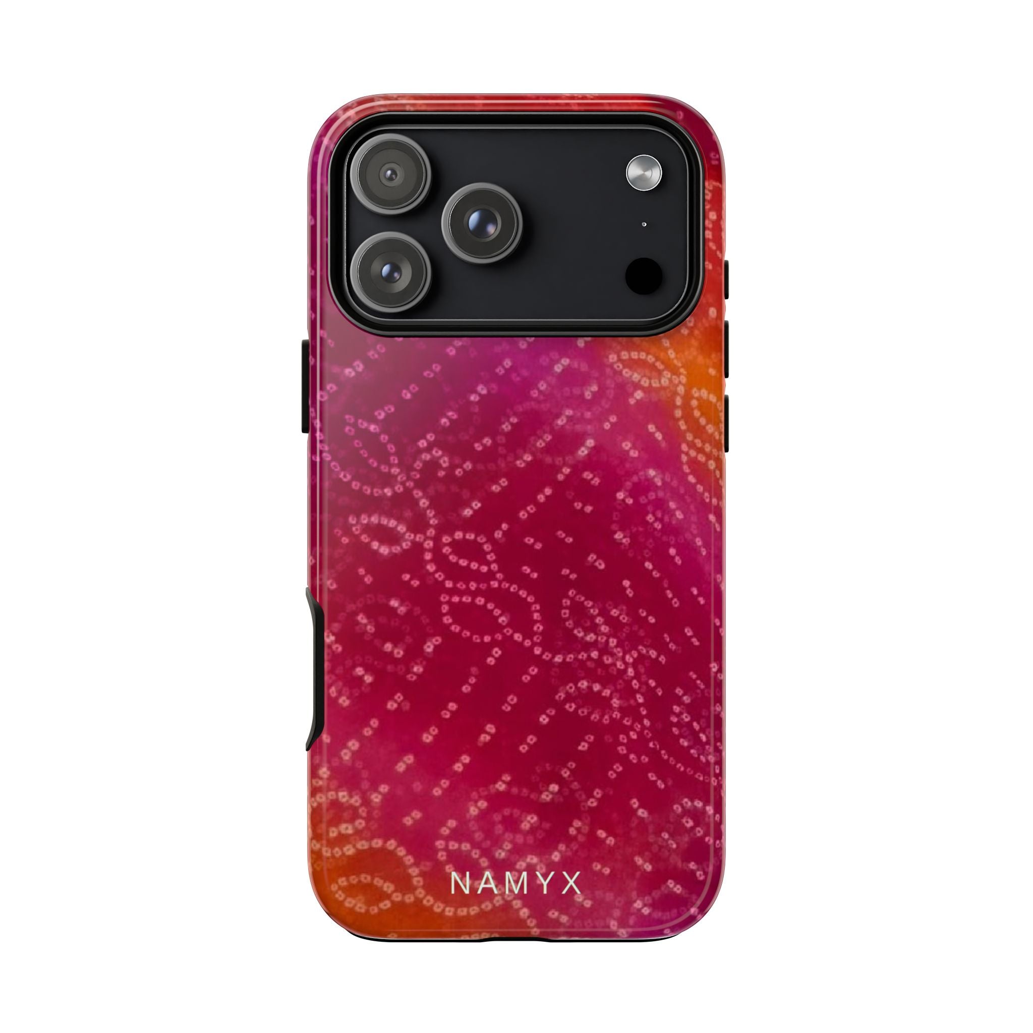 Floral Bandana Tough Case — Protective Phone Case with Pink Orange Paisley Design