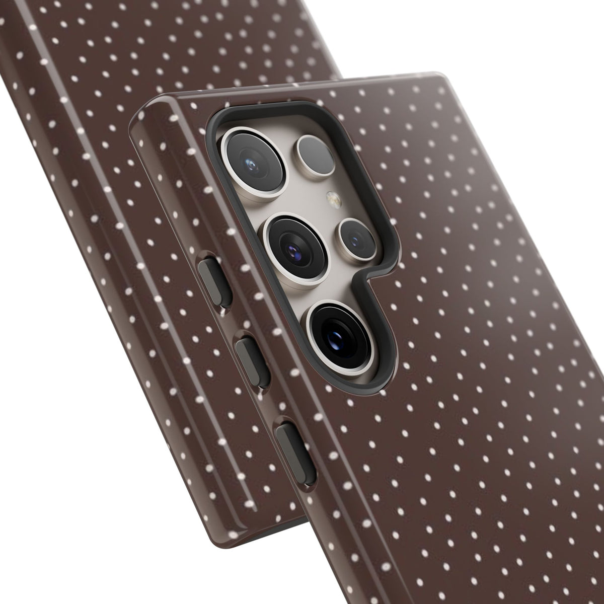 Brown Polka Dot Tough Phone Case - Slim Protective iPhone Cover