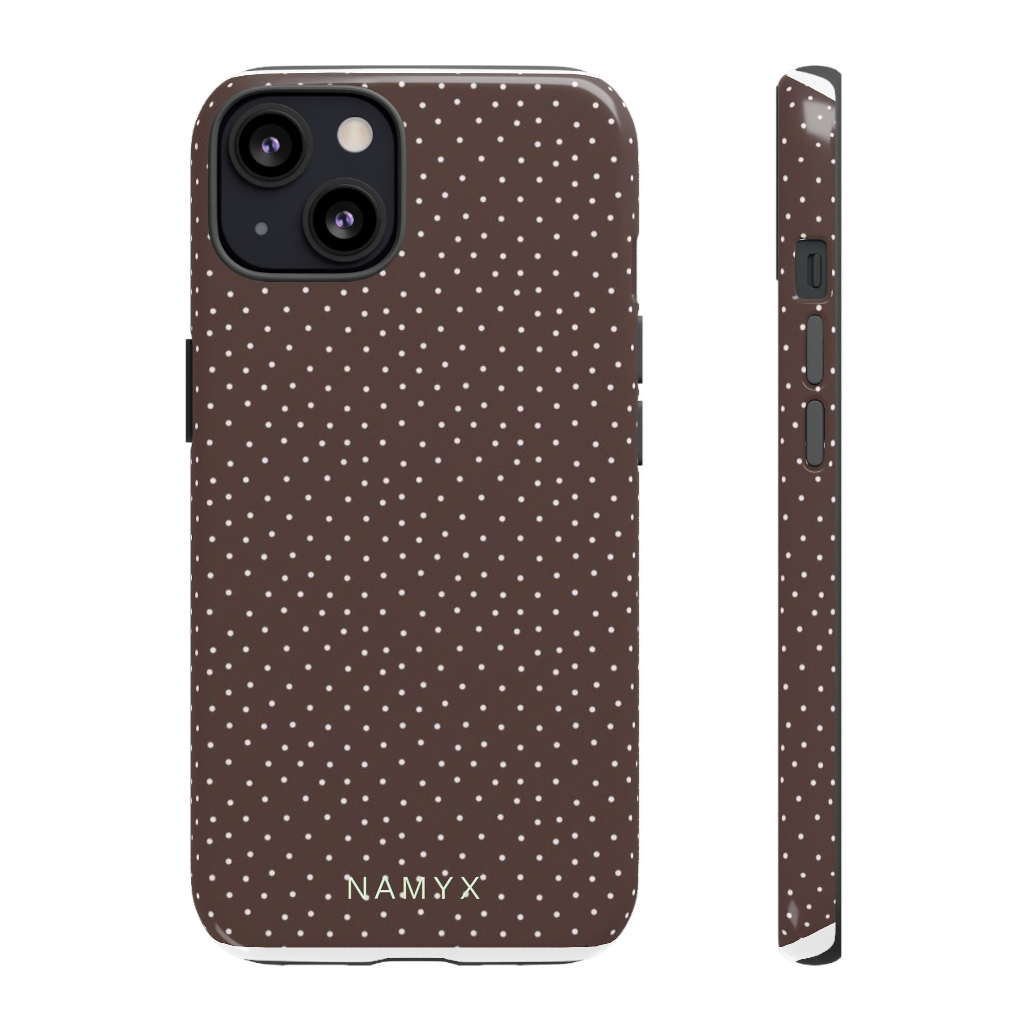 Brown Polka Dot Tough Phone Case - Slim Protective iPhone Cover