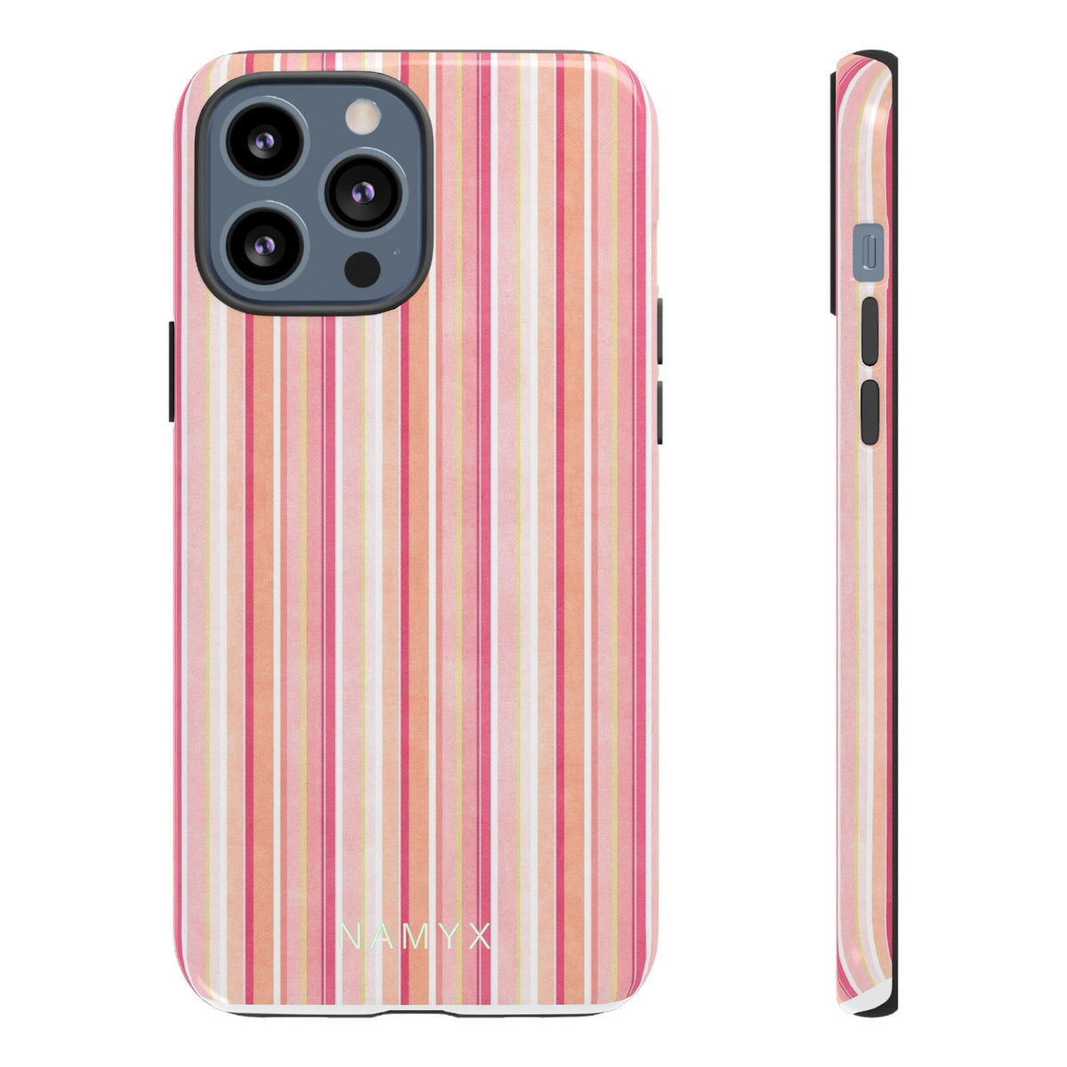 Pink Vintage Stripe Tough Phone Case