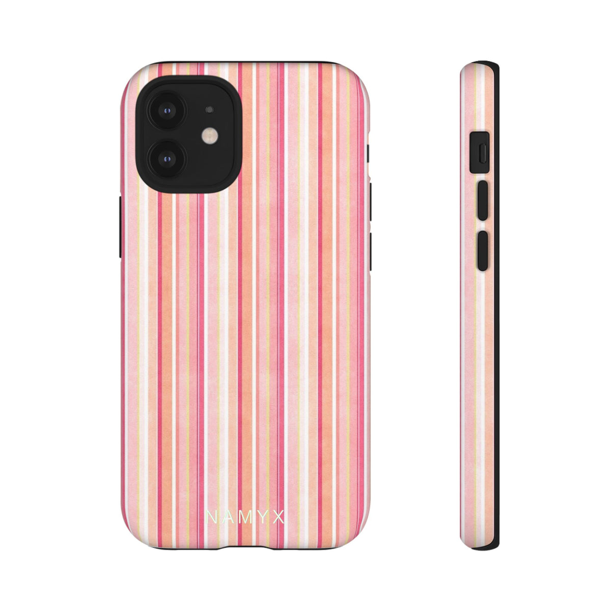Pink Vintage Stripe Tough Phone Case