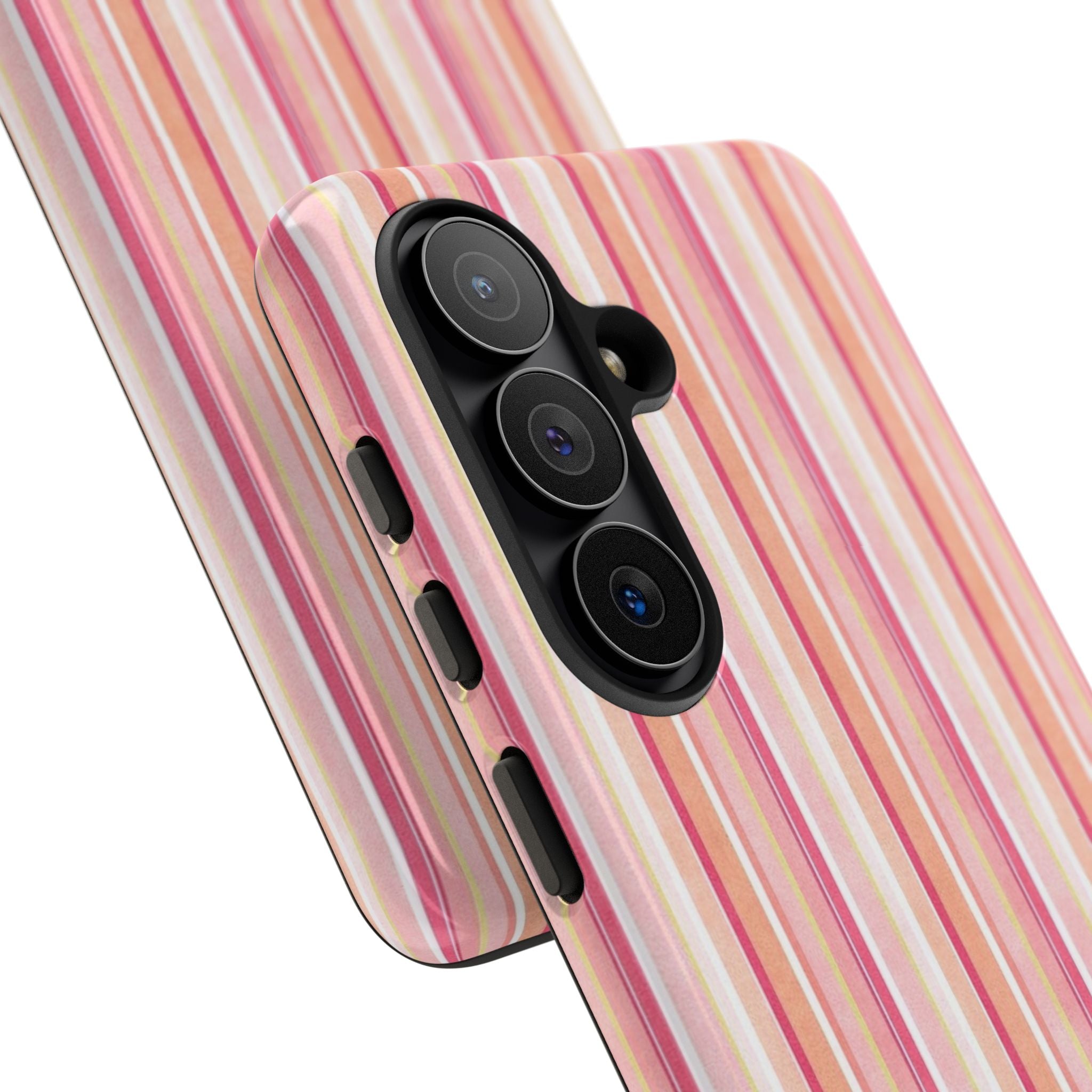 Pink Vintage Stripe Tough Phone Case