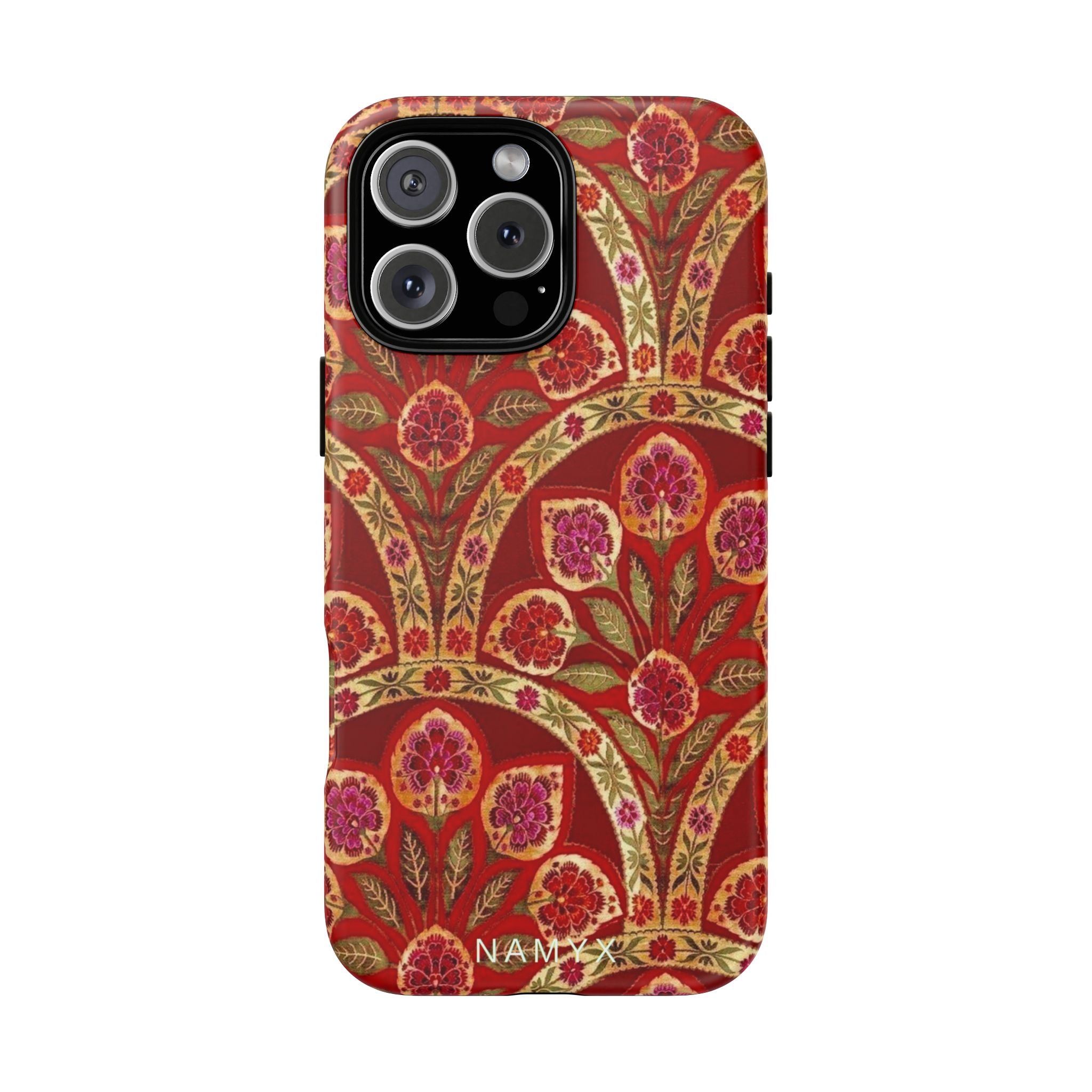 Floral Paisley Tough Phone Case — Red Gold Vintage Pattern