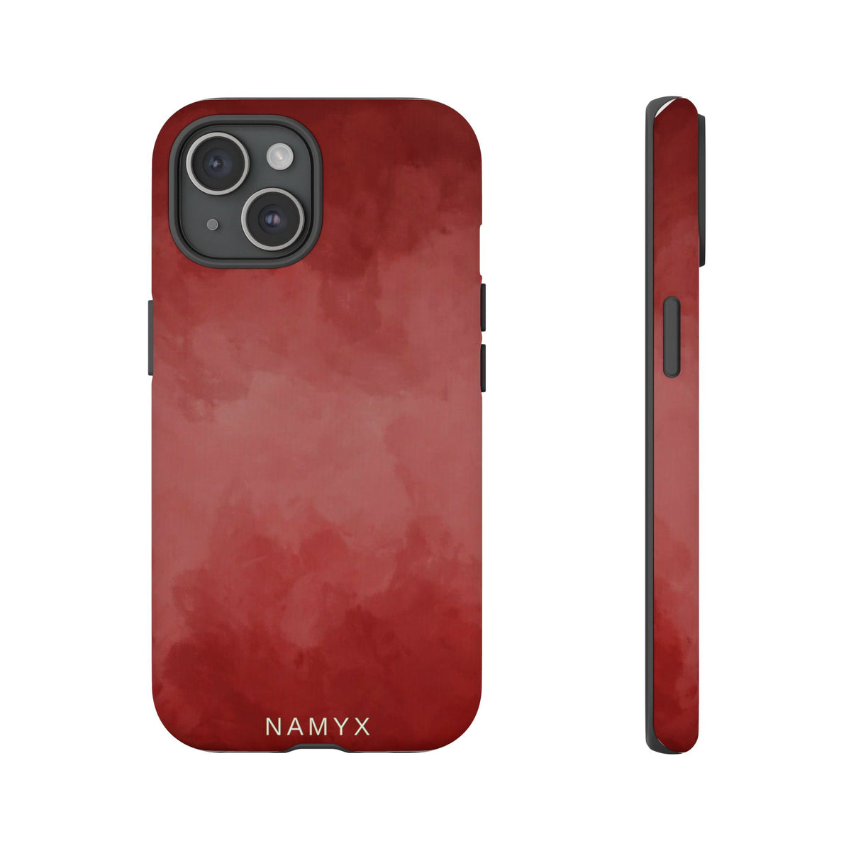 Red Watercolor Tough Phone Case — Durable Protective iPhone Cover