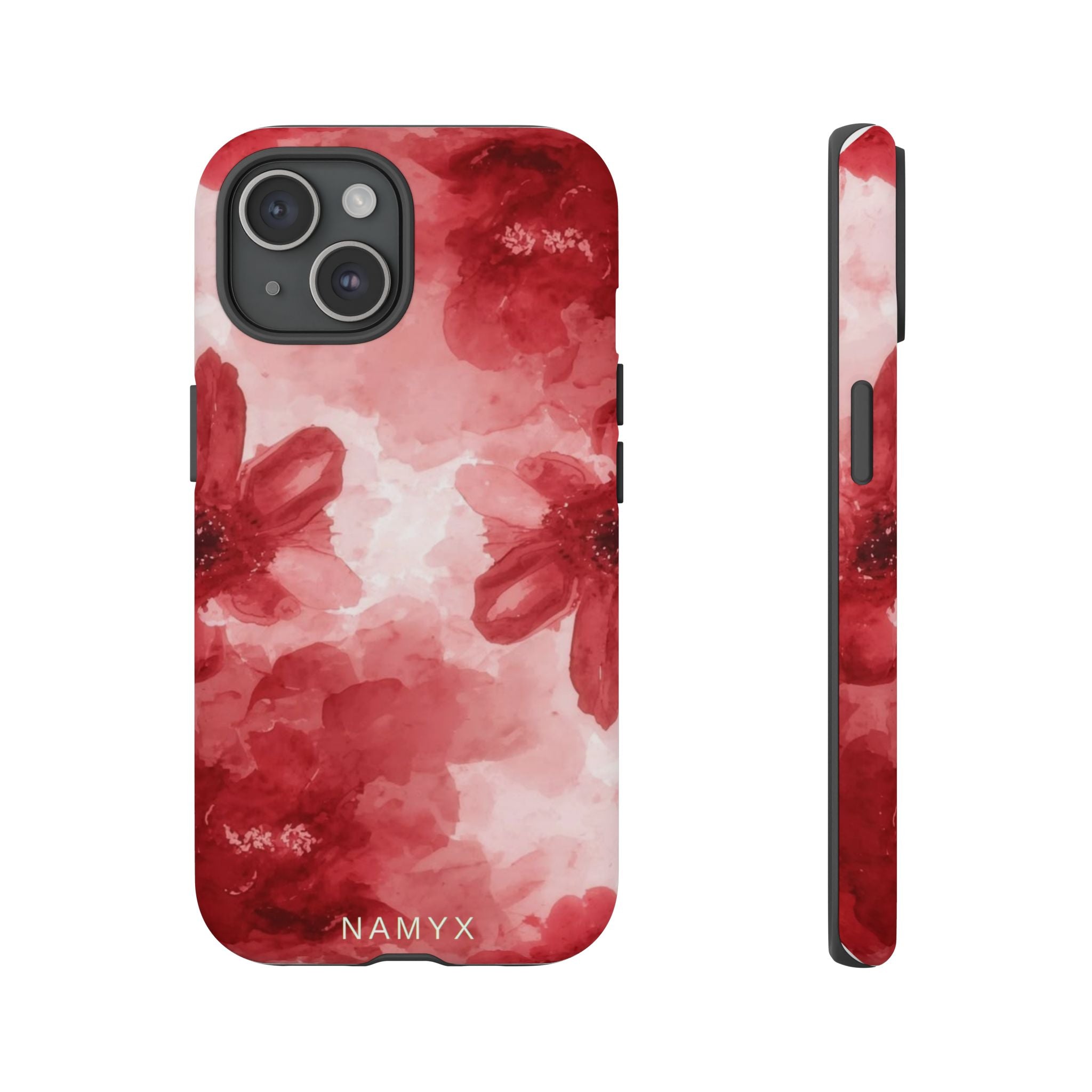 Floral Red Watercolor Tough Phone Case