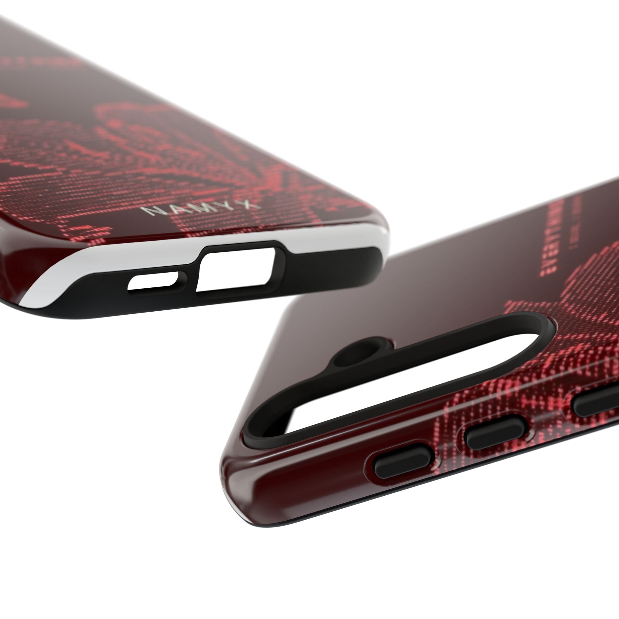 Floral Tough Phone Case — 'Everything' Burgundy Protective Cover