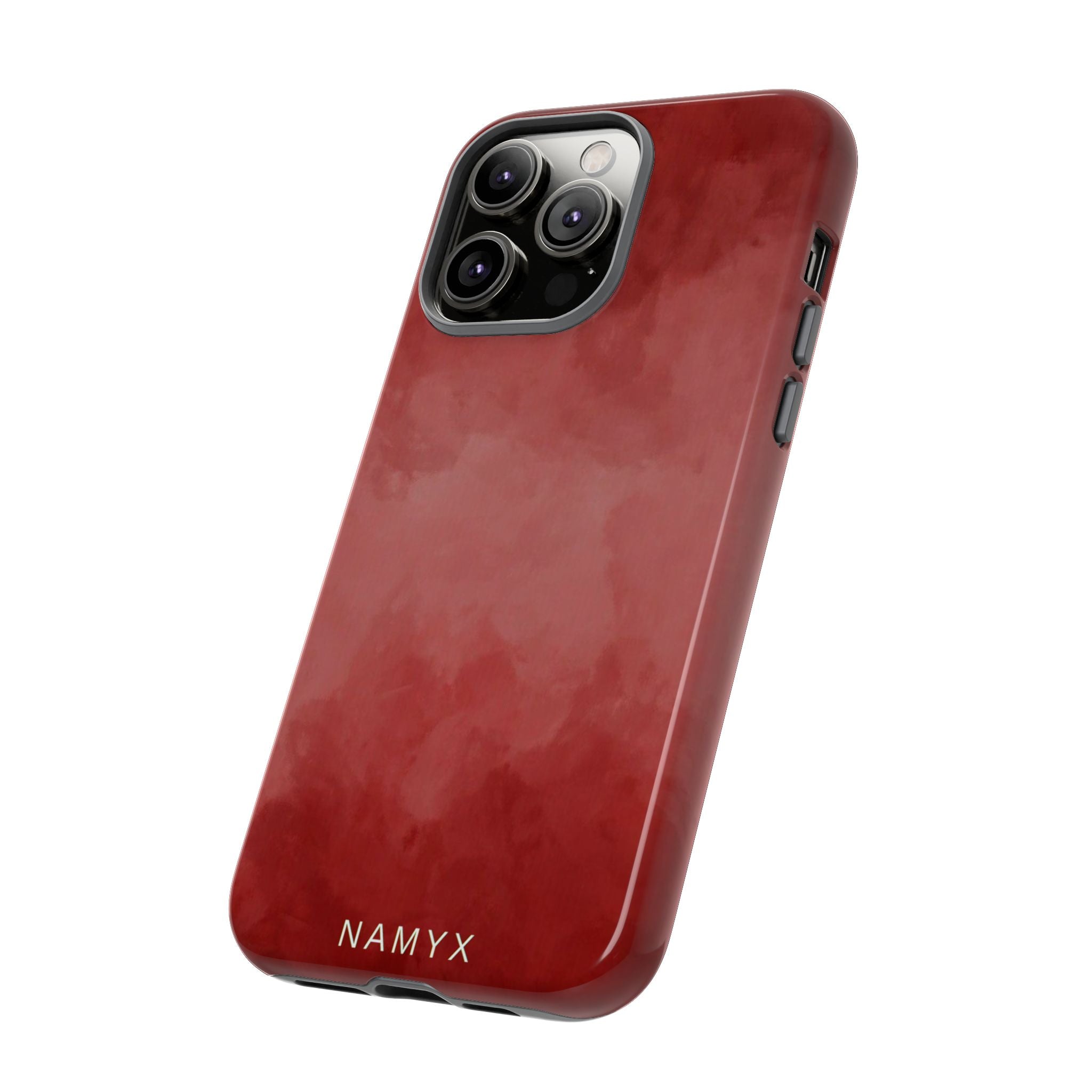 Red Watercolor Tough Phone Case — Durable Protective iPhone Cover