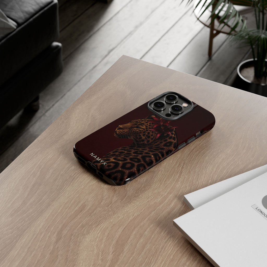 Leopard Floral Tough Phone Case