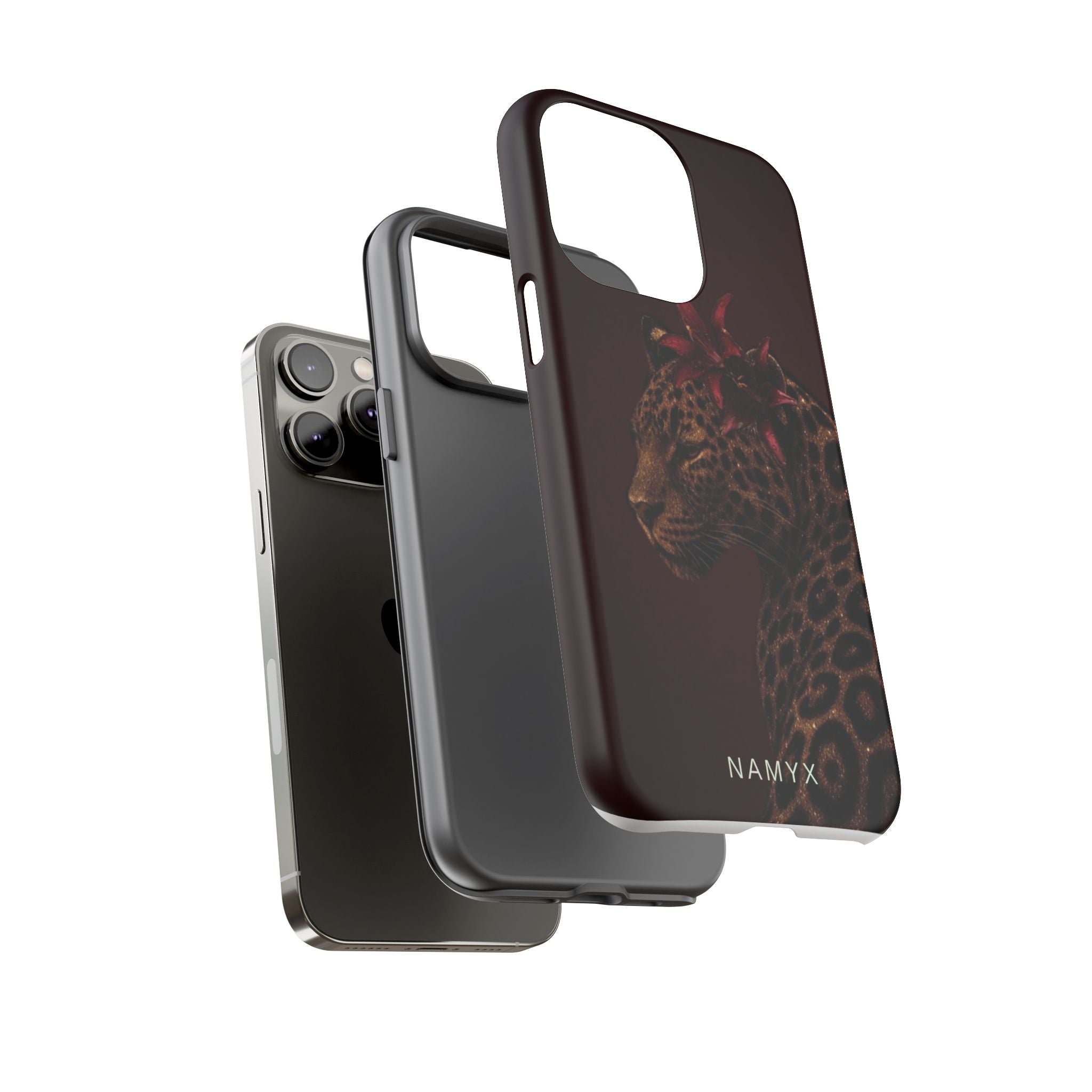 Leopard Floral Tough Phone Case