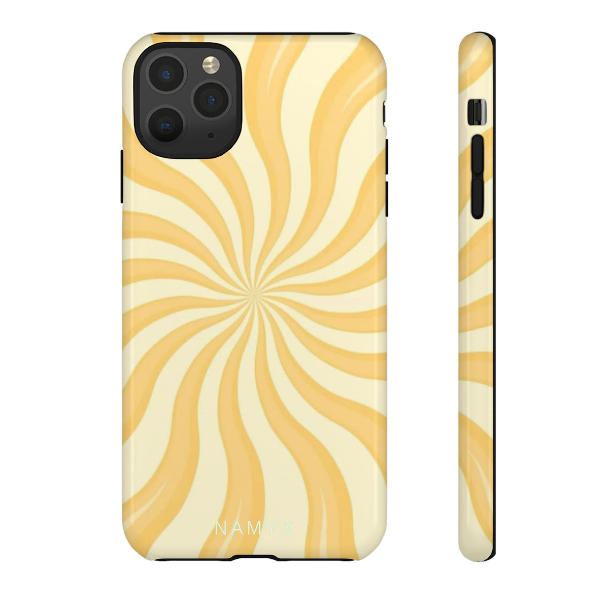 Phone Case — Retro Yellow Swirl Tough Protective Cover