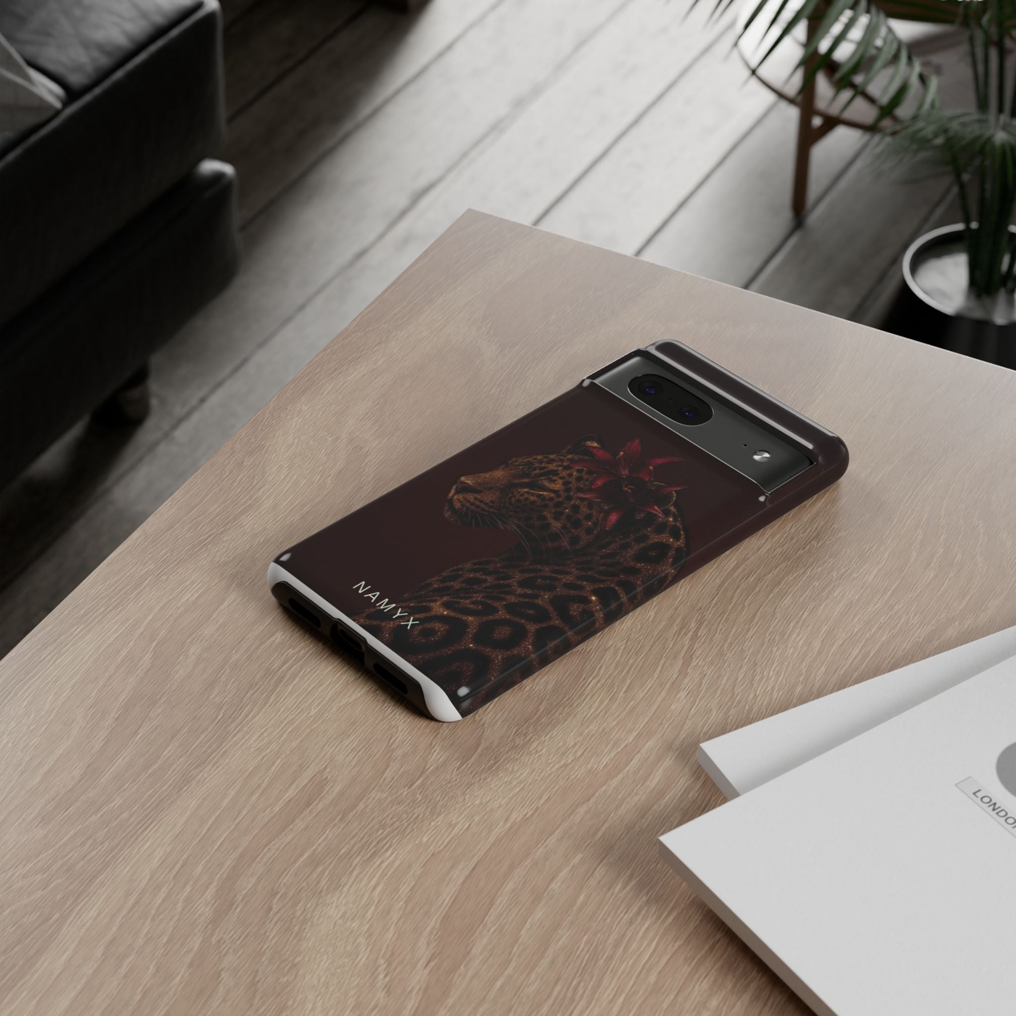 Leopard Floral Tough Phone Case