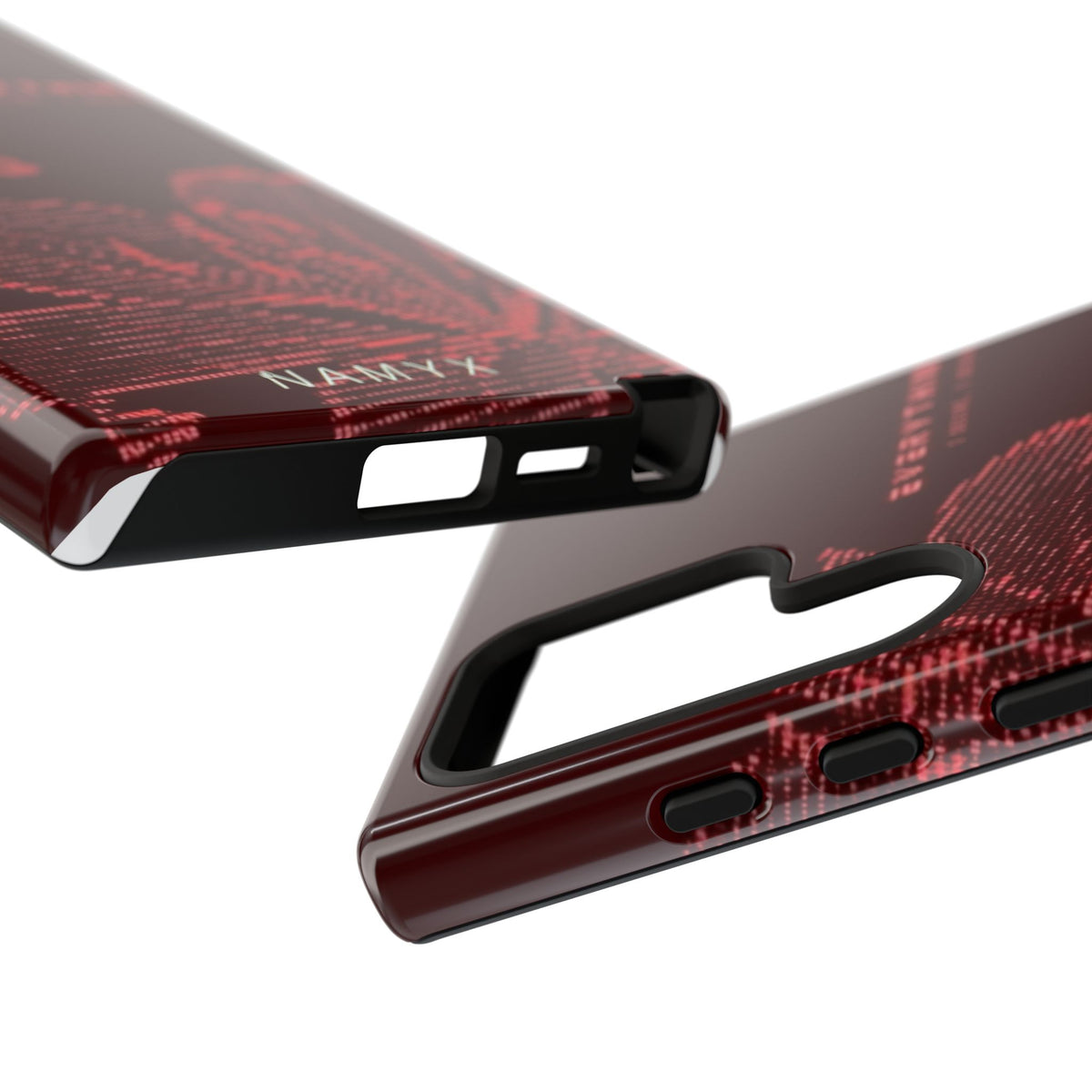 Floral Tough Phone Case — 'Everything' Burgundy Protective Cover