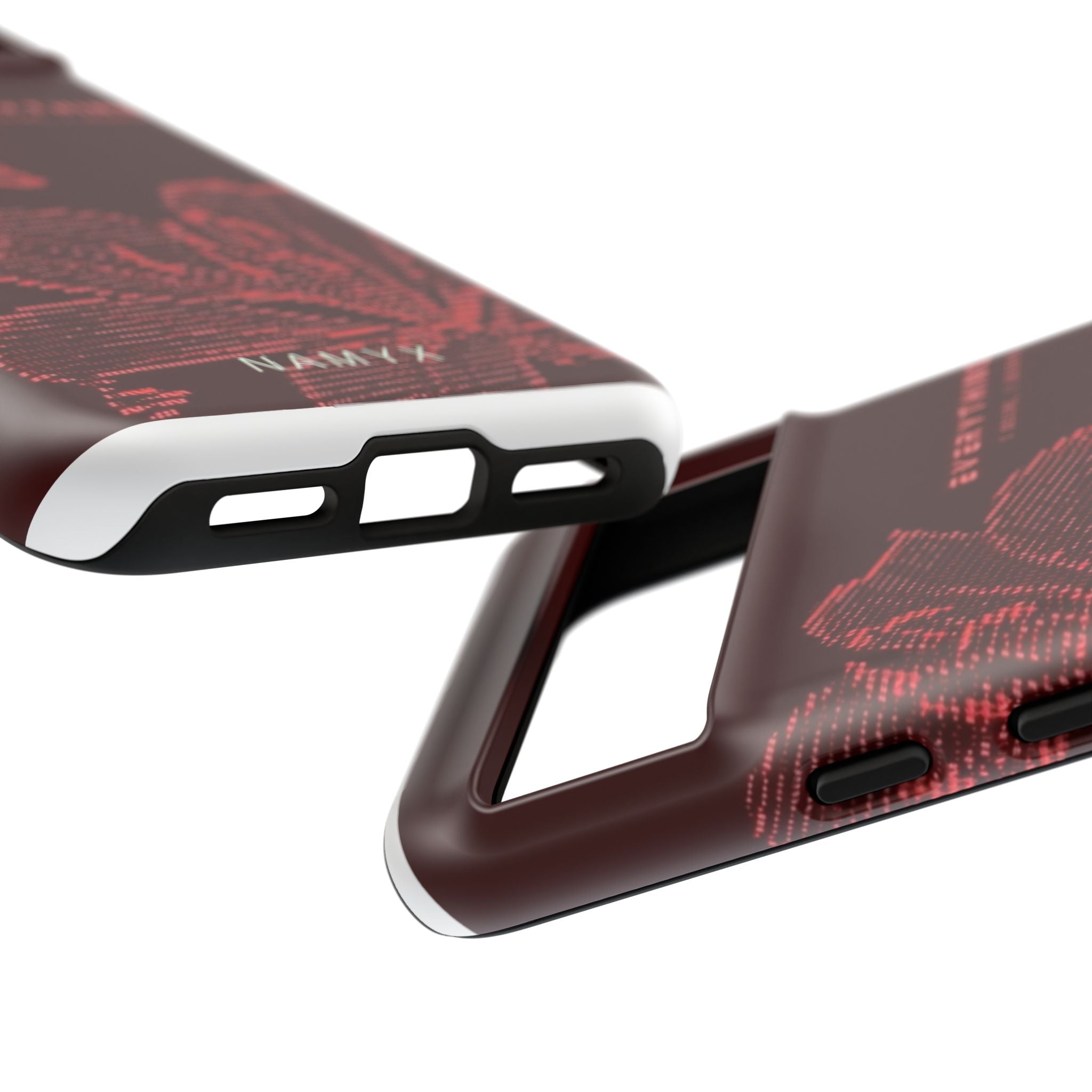 Floral Tough Phone Case — 'Everything' Burgundy Protective Cover