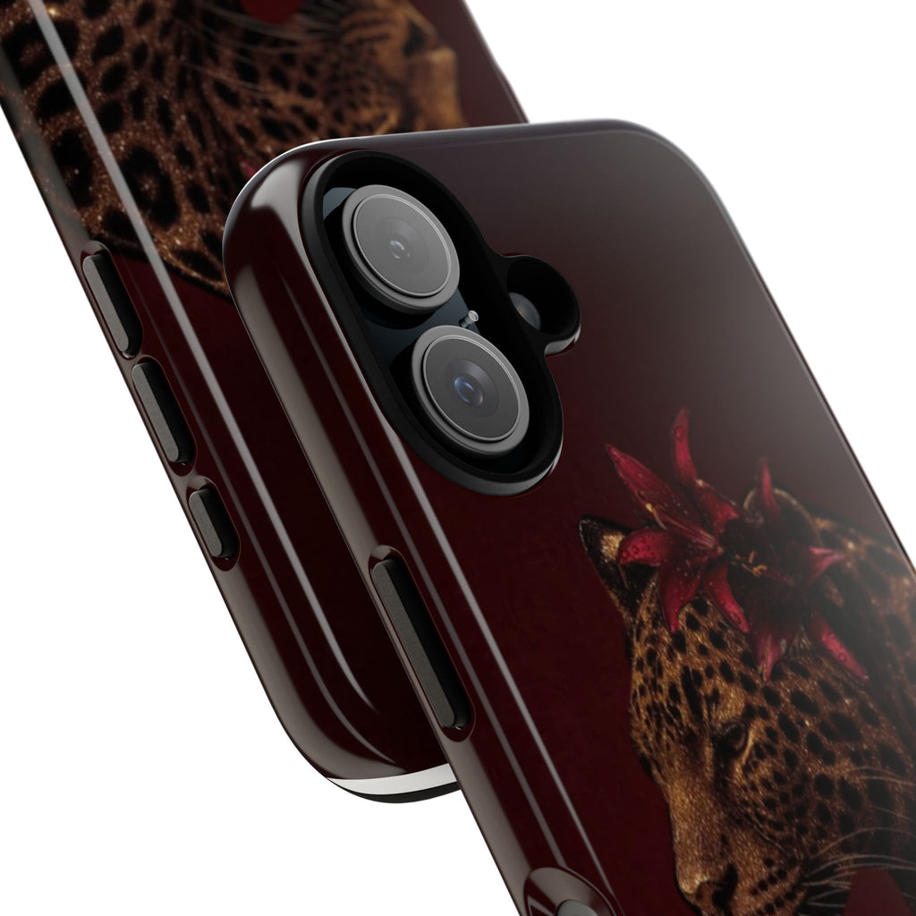 Leopard Floral Tough Phone Case