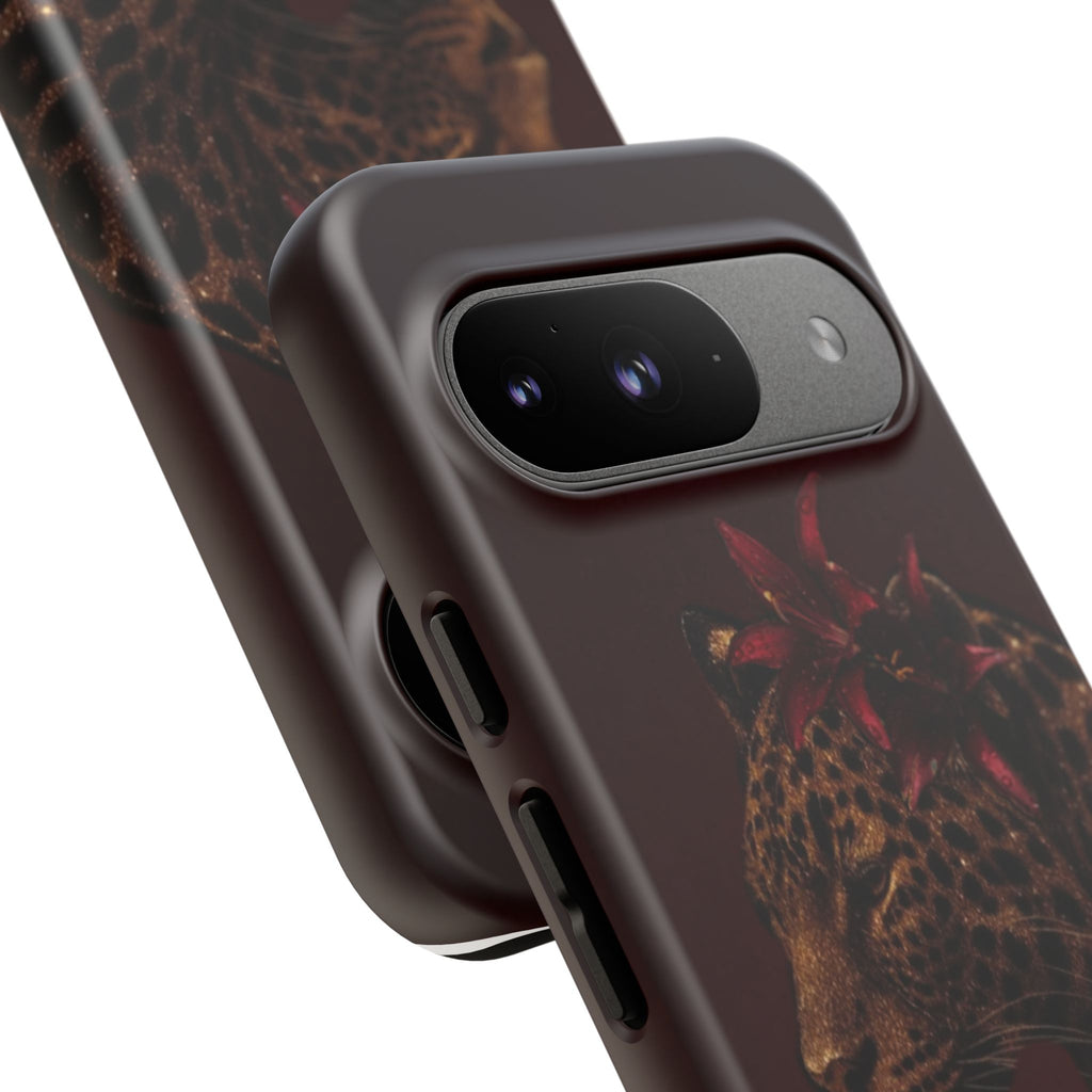 Leopard Floral Tough Phone Case