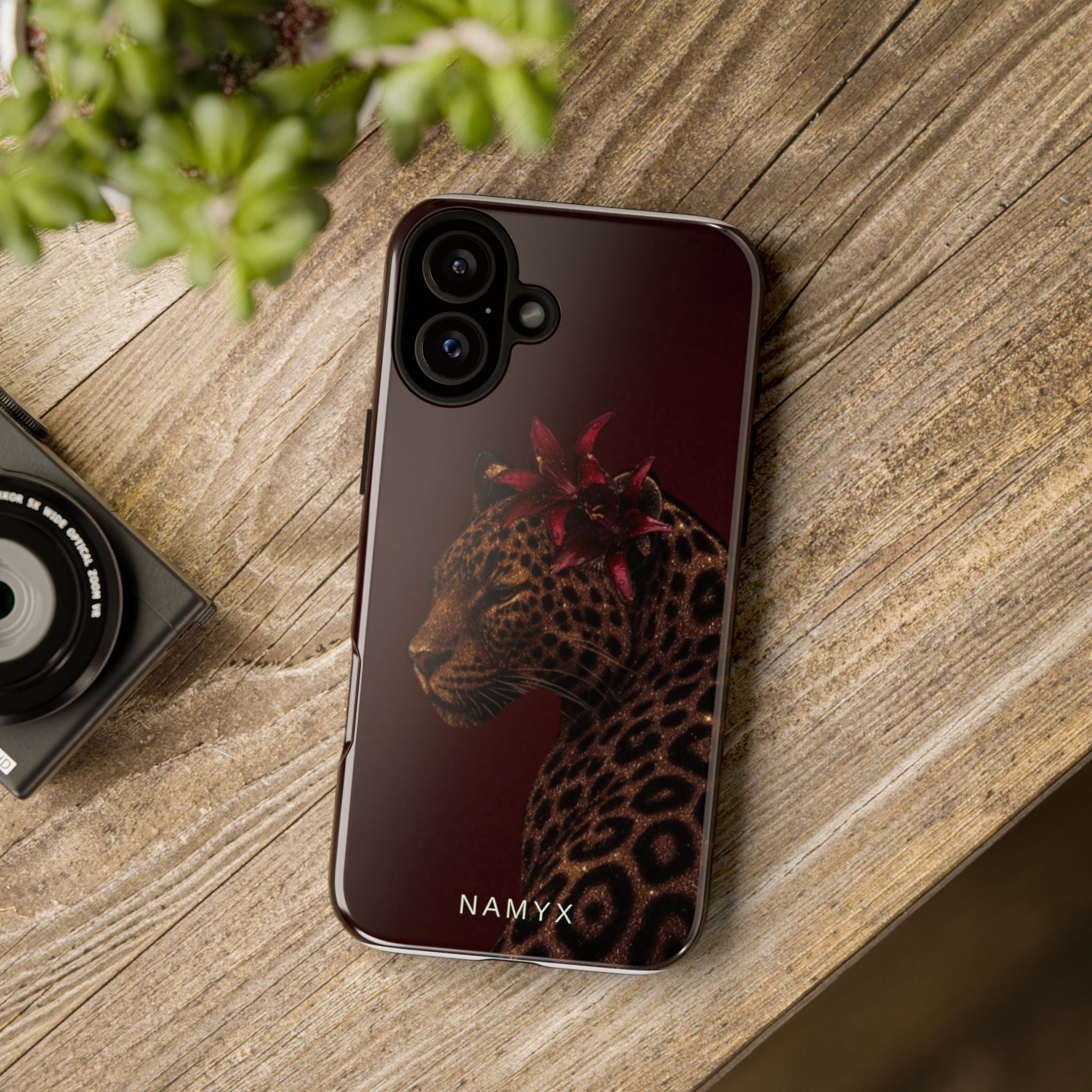 Leopard Floral Tough Phone Case