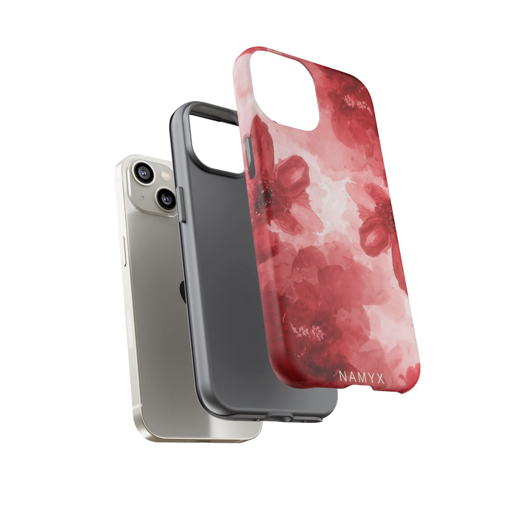 Floral Red Watercolor Tough Phone Case