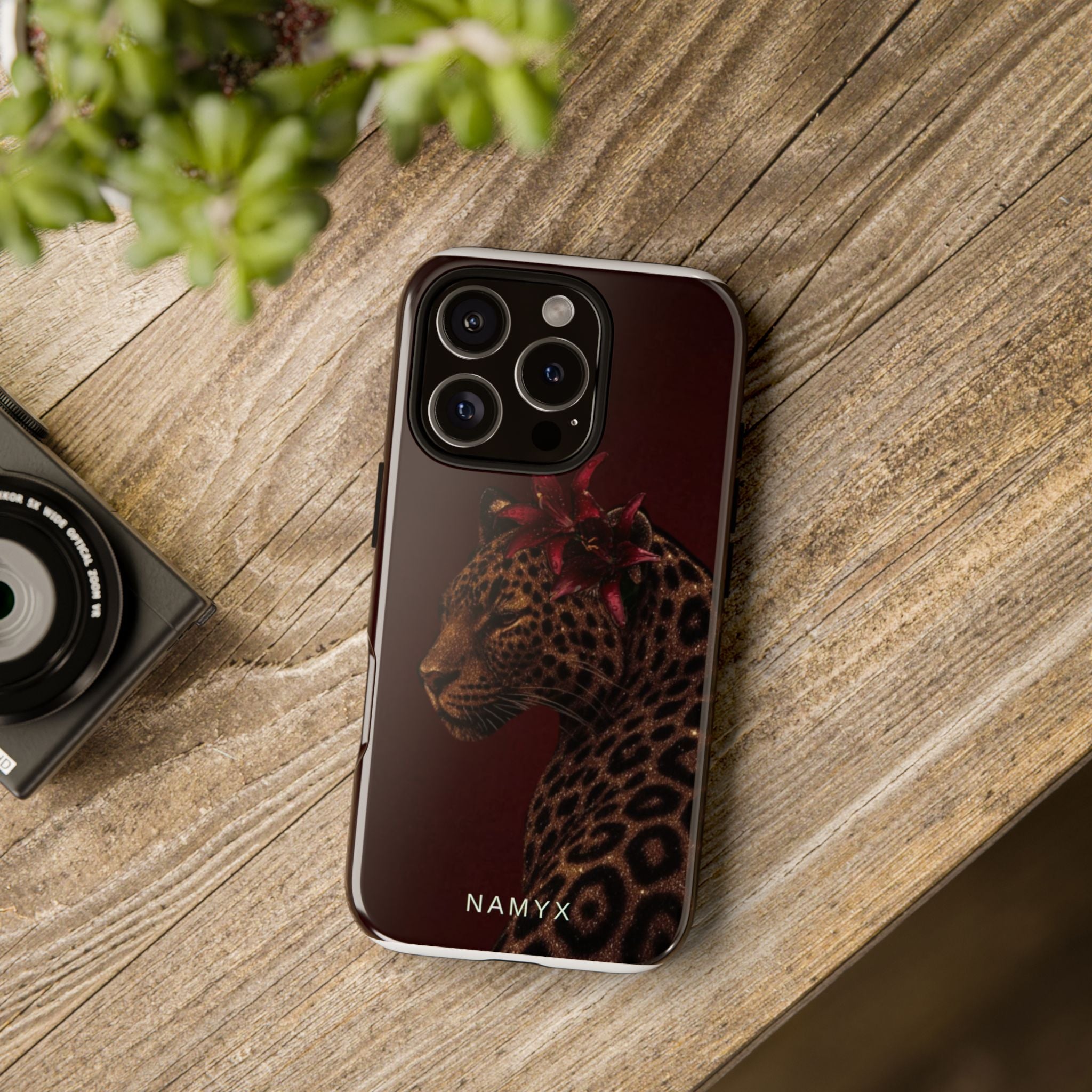 Leopard Floral Tough Phone Case