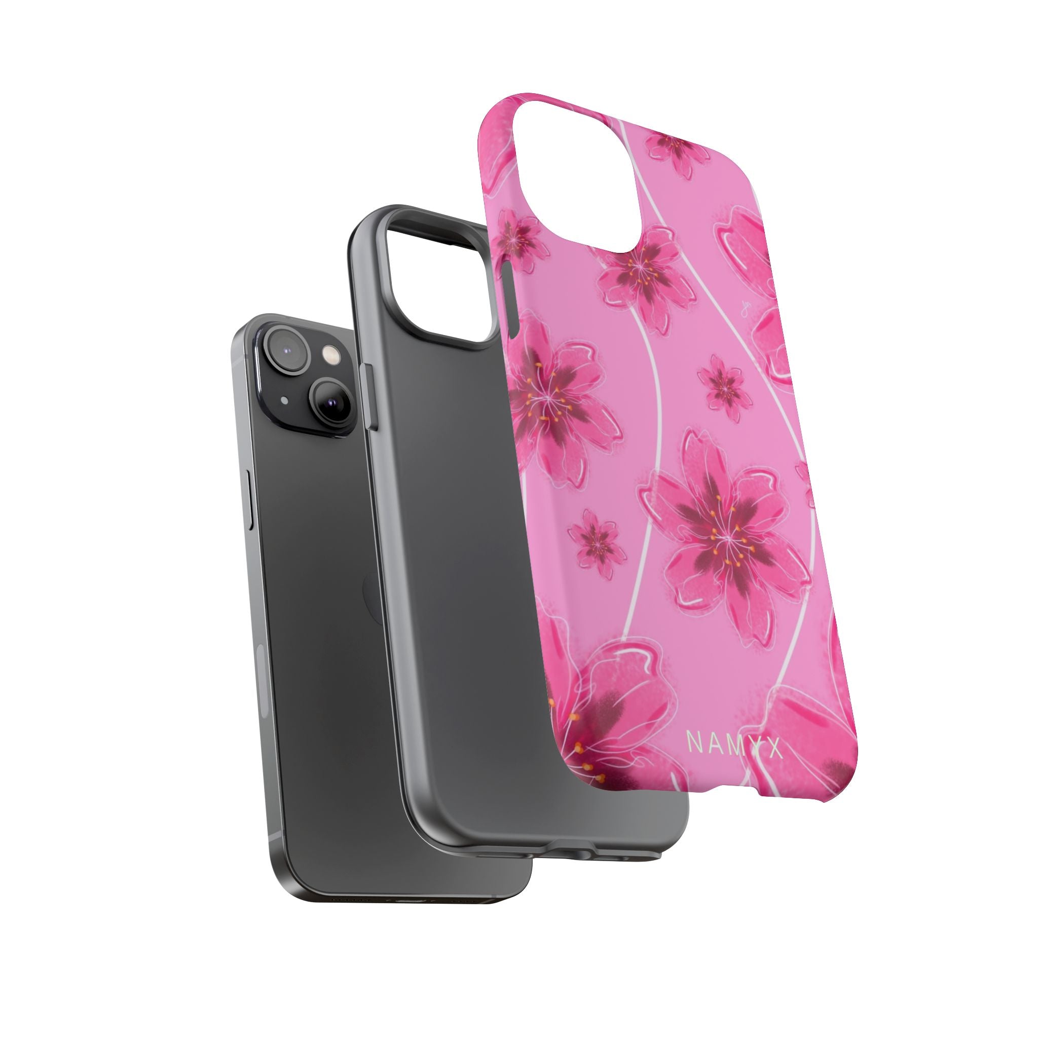 Pink Cherry Blossom Tough Phone Case — Floral Protective Cover