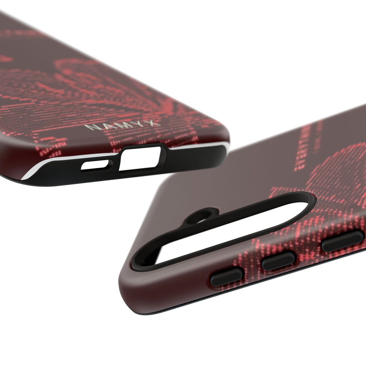 Floral Tough Phone Case — 'Everything' Burgundy Protective Cover