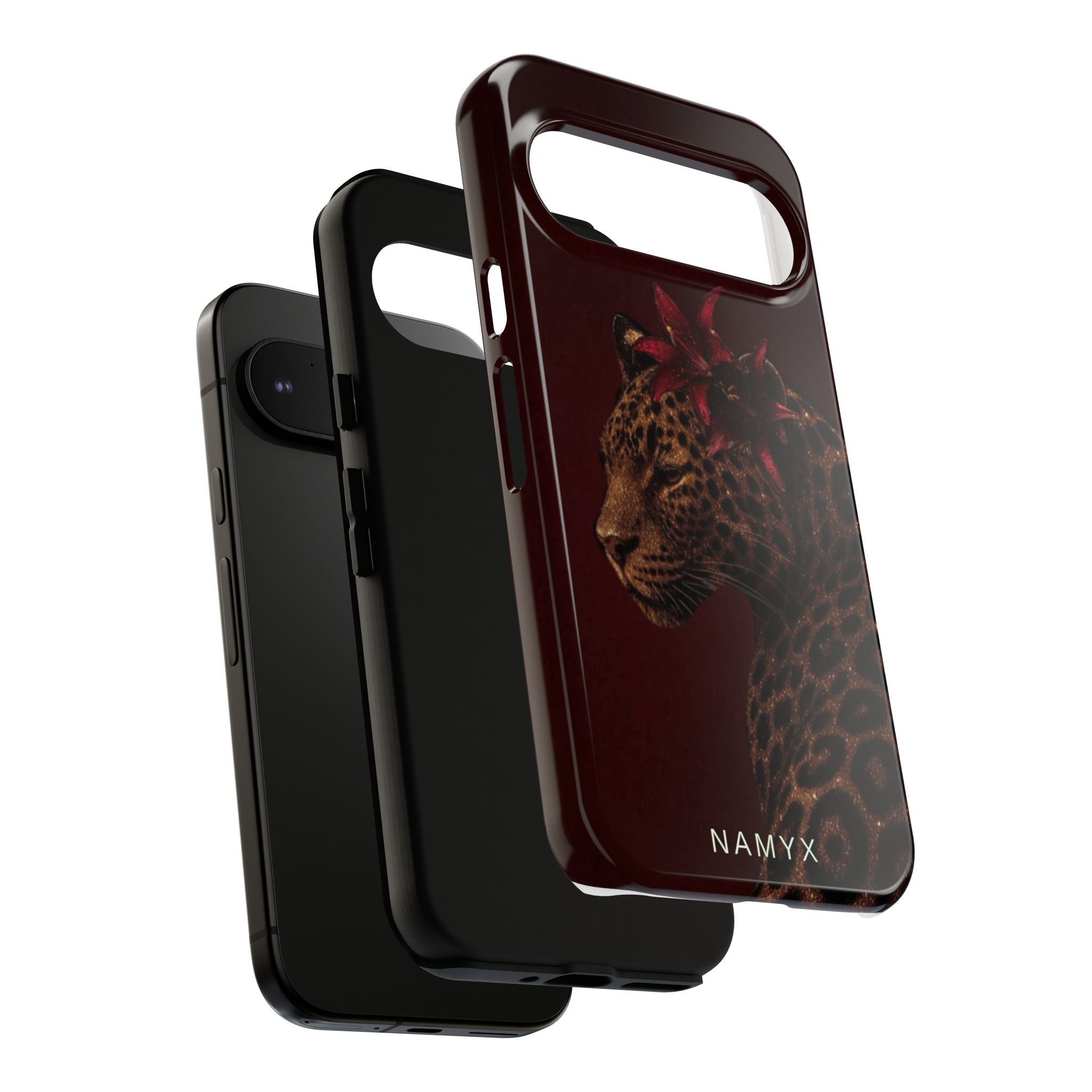 Leopard Floral Tough Phone Case