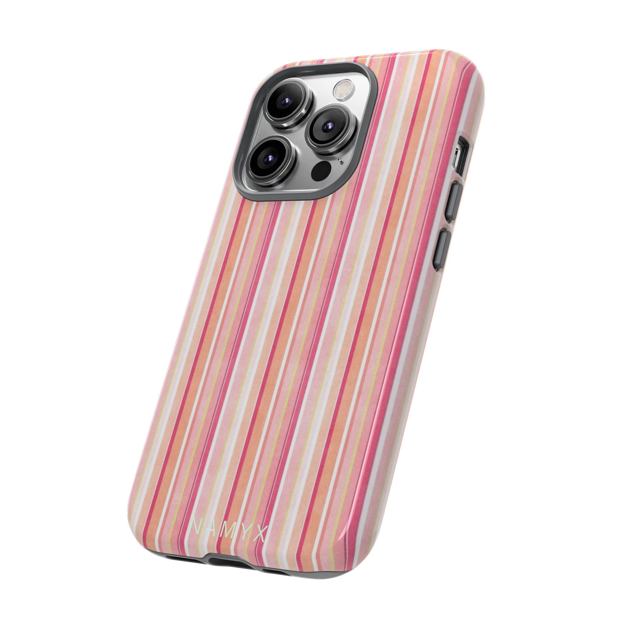 Pink Vintage Stripe Tough Phone Case