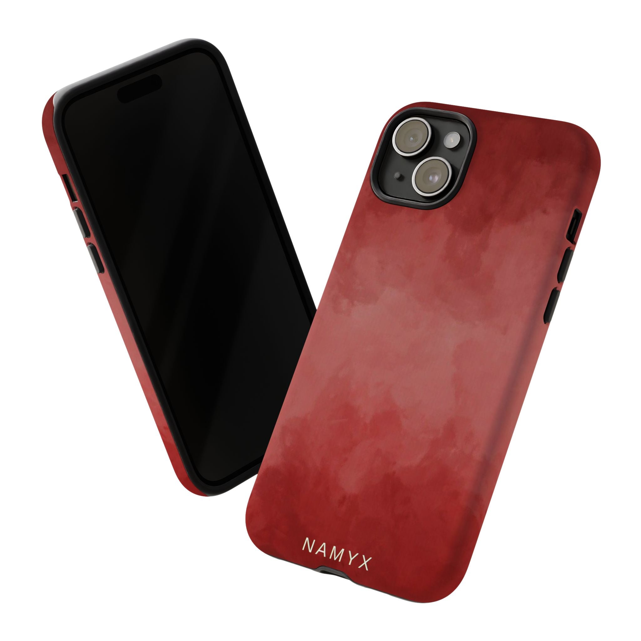 Red Watercolor Tough Phone Case — Durable Protective iPhone Cover